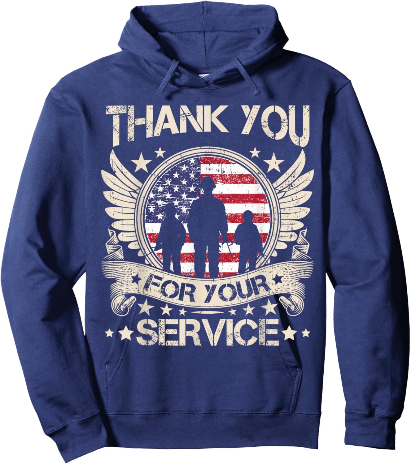 Thank You for Your Service Veterans Proud Veterans Day USA Hoodie - Hoodie | Navy