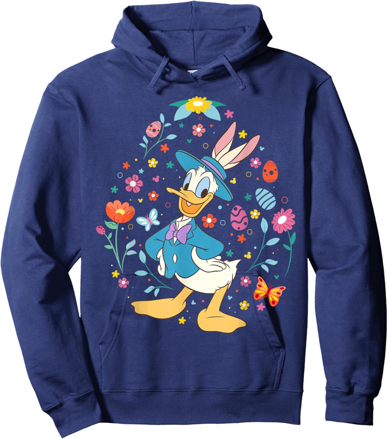 Disney Donald Duck with Bunny Ears and Easter Egg Spring Hoodie - Hoodie | Navy
