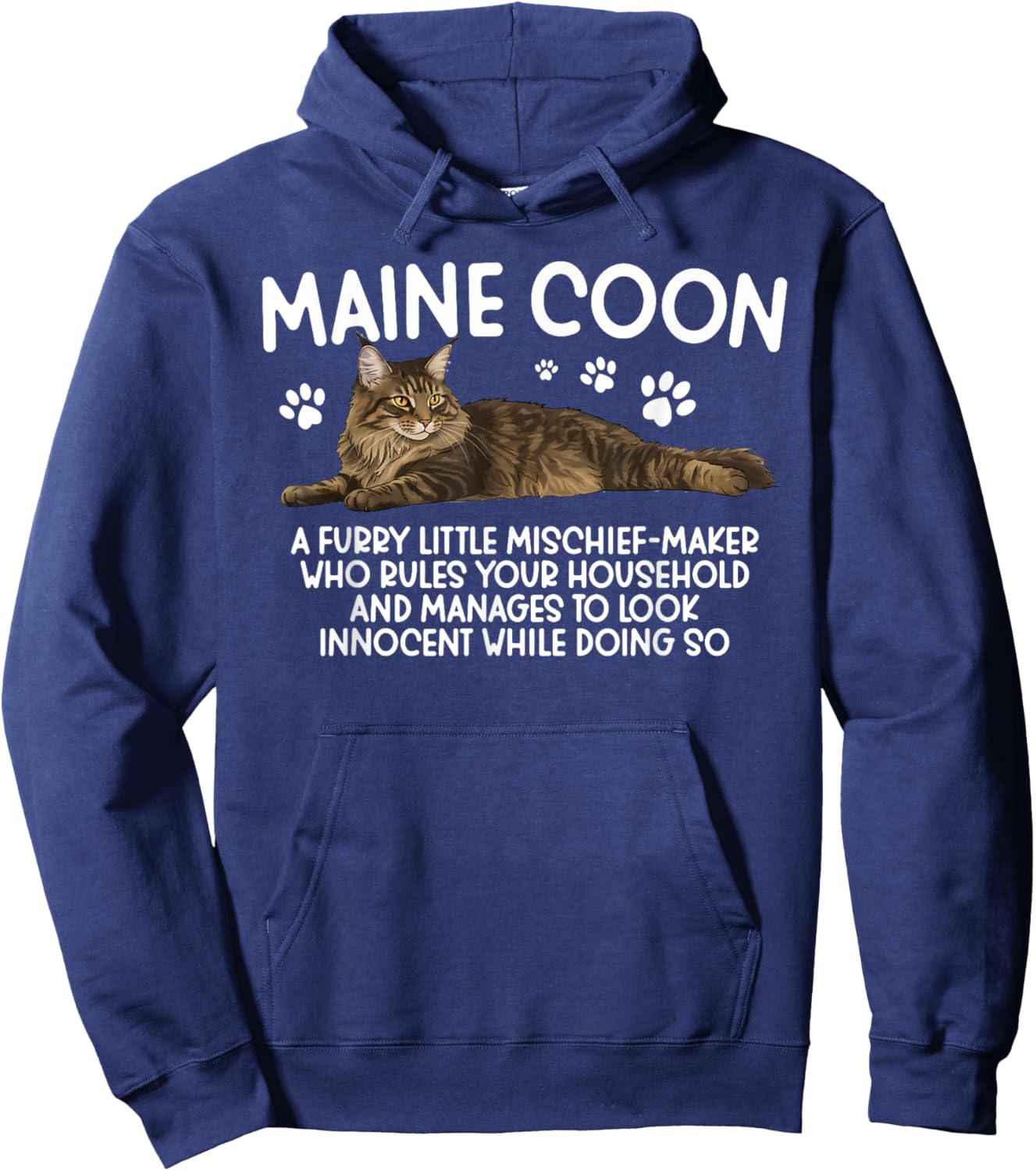Funny Maine Coon Owner Maine Coon Cat Lover Hoodie - Hoodie | Navy