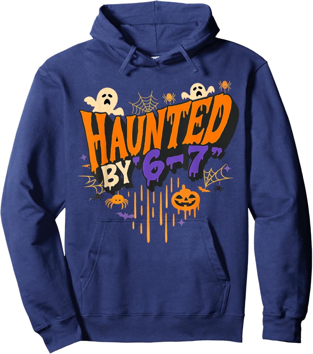 Funny Haunted by 6 7 Drip Halloween Costume Women Hoodie - Hoodie | Navy