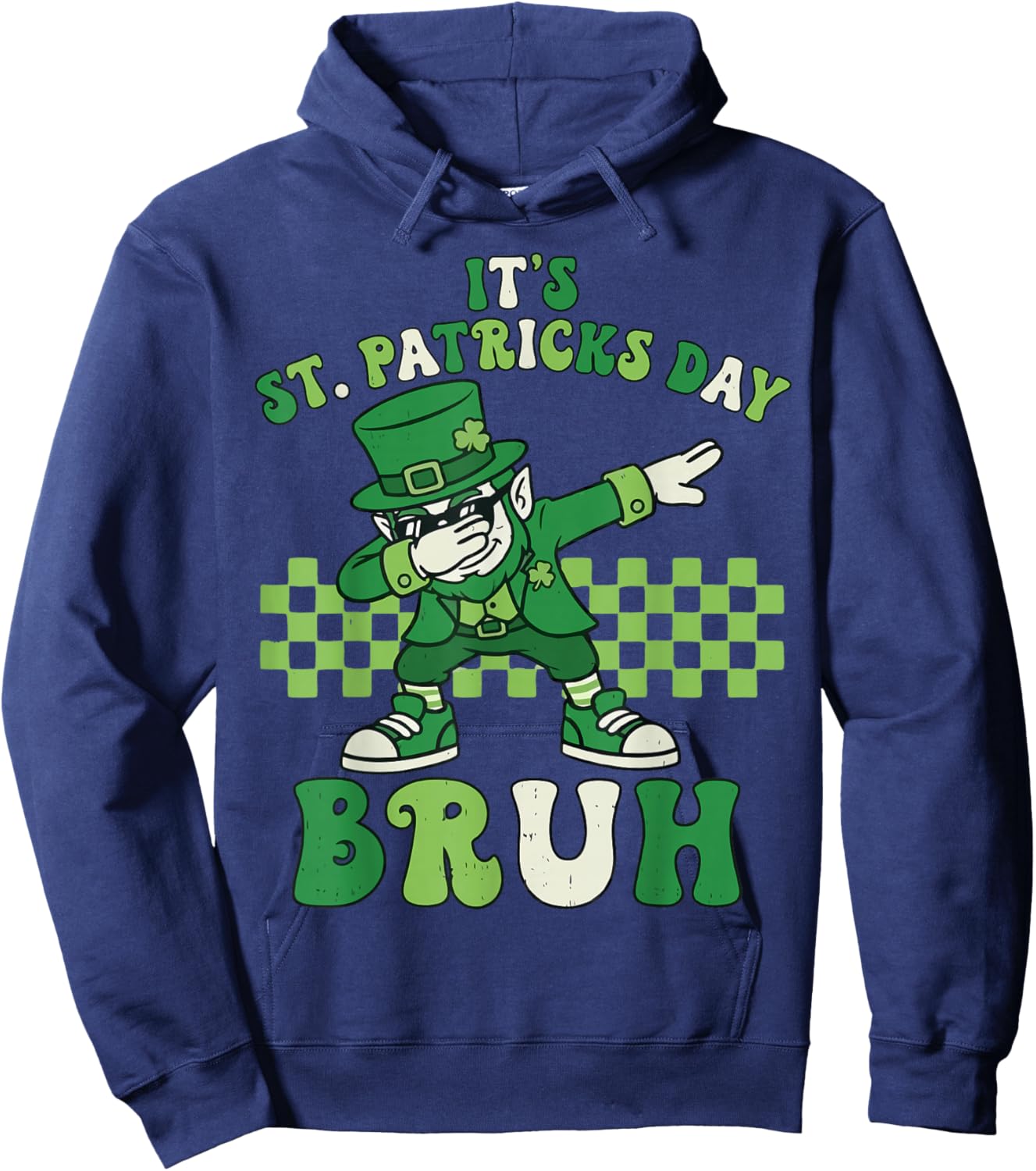 Kids Saint Patricks Leprechaun It's St Patricks Day Bruh Hoodie - Hoodie | Navy