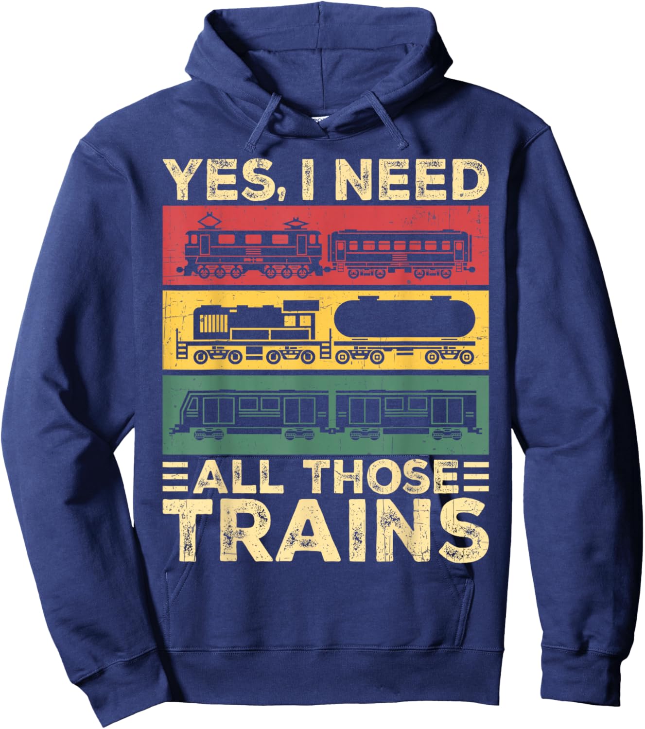 Cool Train Model Funny Train Railroad Hoodie - Hoodie | Navy