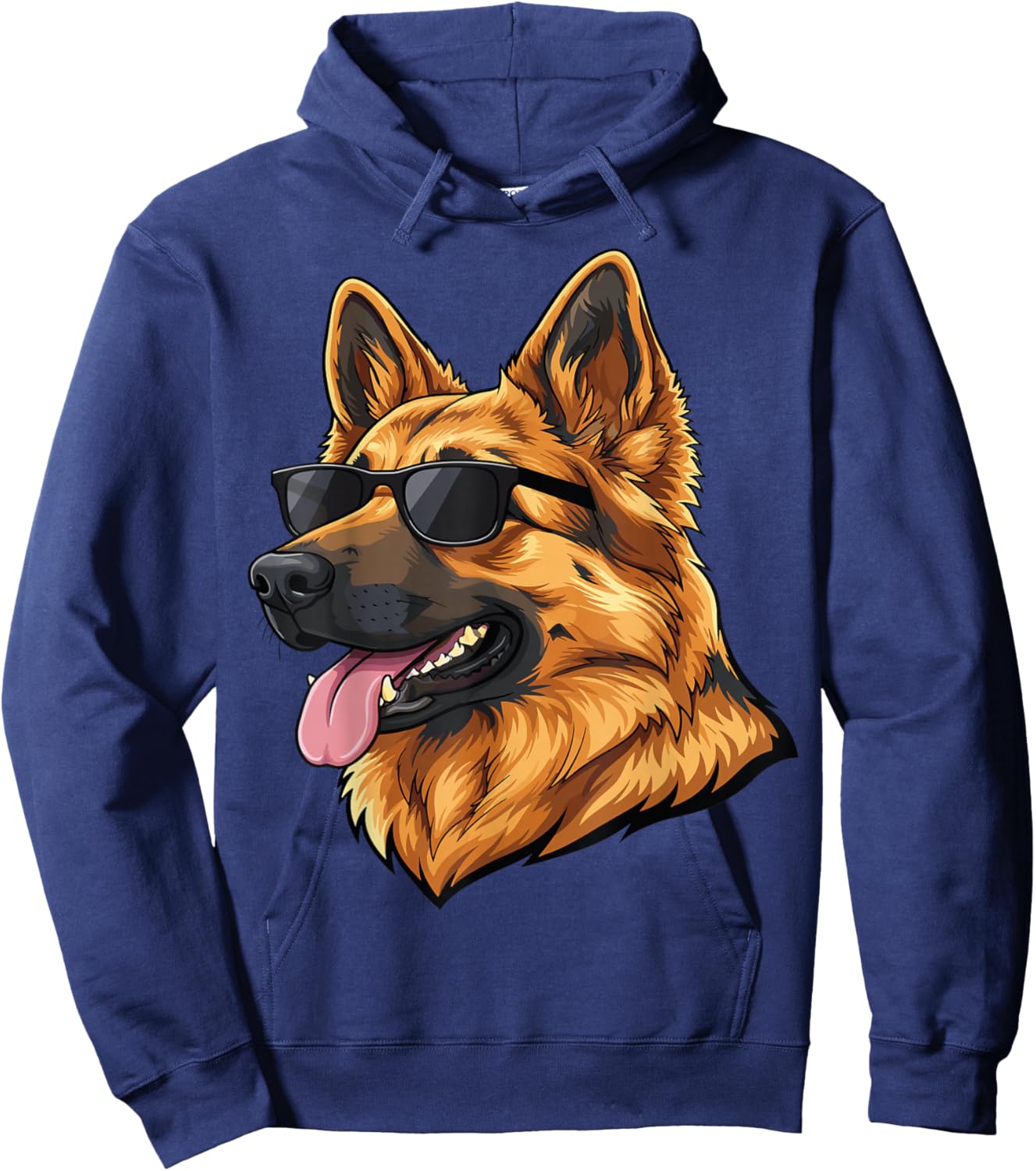 Funny German Shepherd Illustration Vintage Dogs Pets Animals Hoodie - Hoodie | Navy
