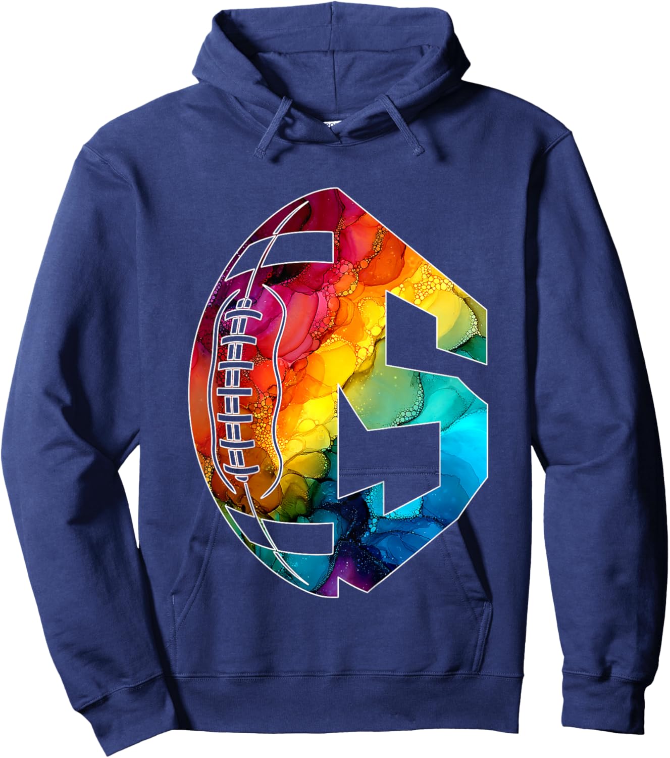 Number 5 Years Football 5TH Birthday Hoodie - Hoodie | Navy