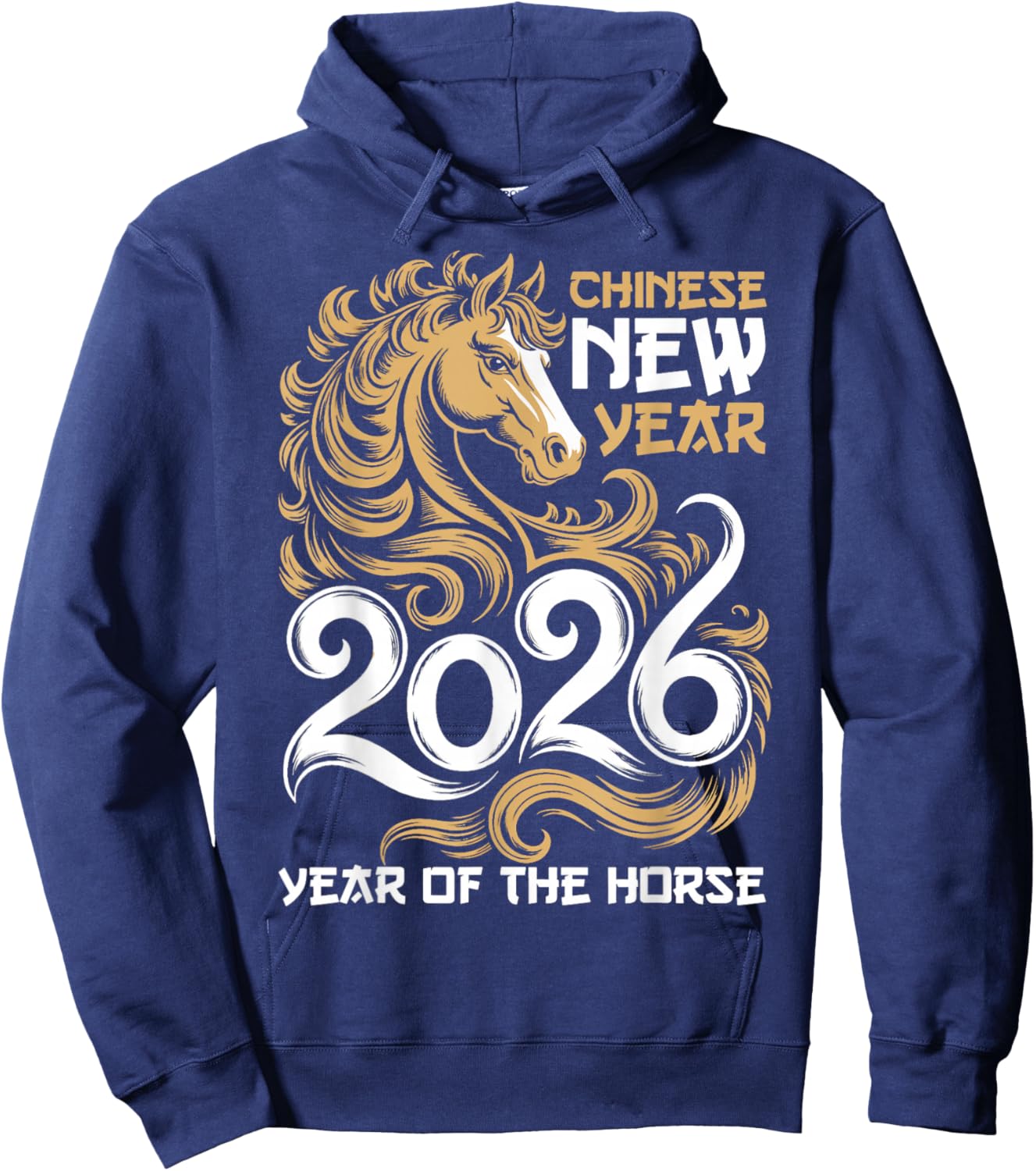 Horse Zodiac Chinese Lunar New Year of The Horse 2026 Hoodie - Hoodie | Navy