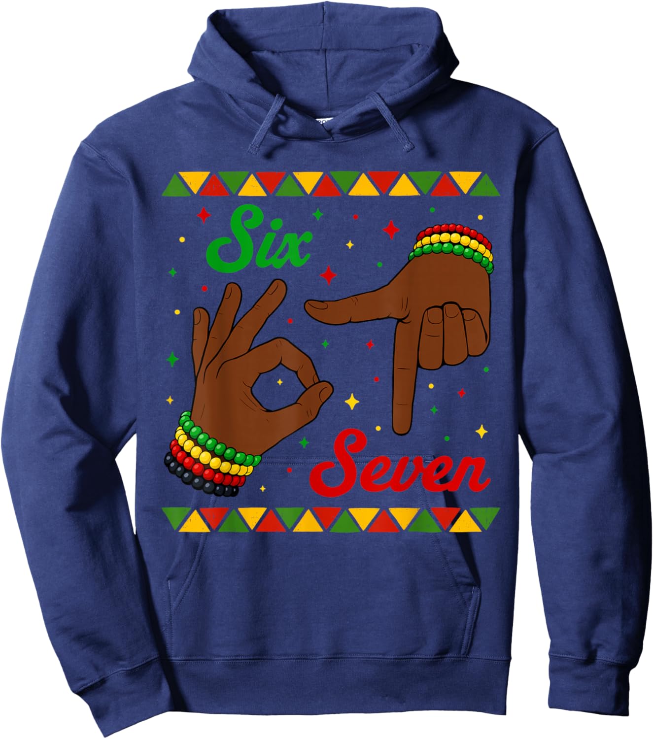 Six Seven Black History 6 7 Meme Boys Teen Girl Youth Kids Hoodie - Hoodie | Navy