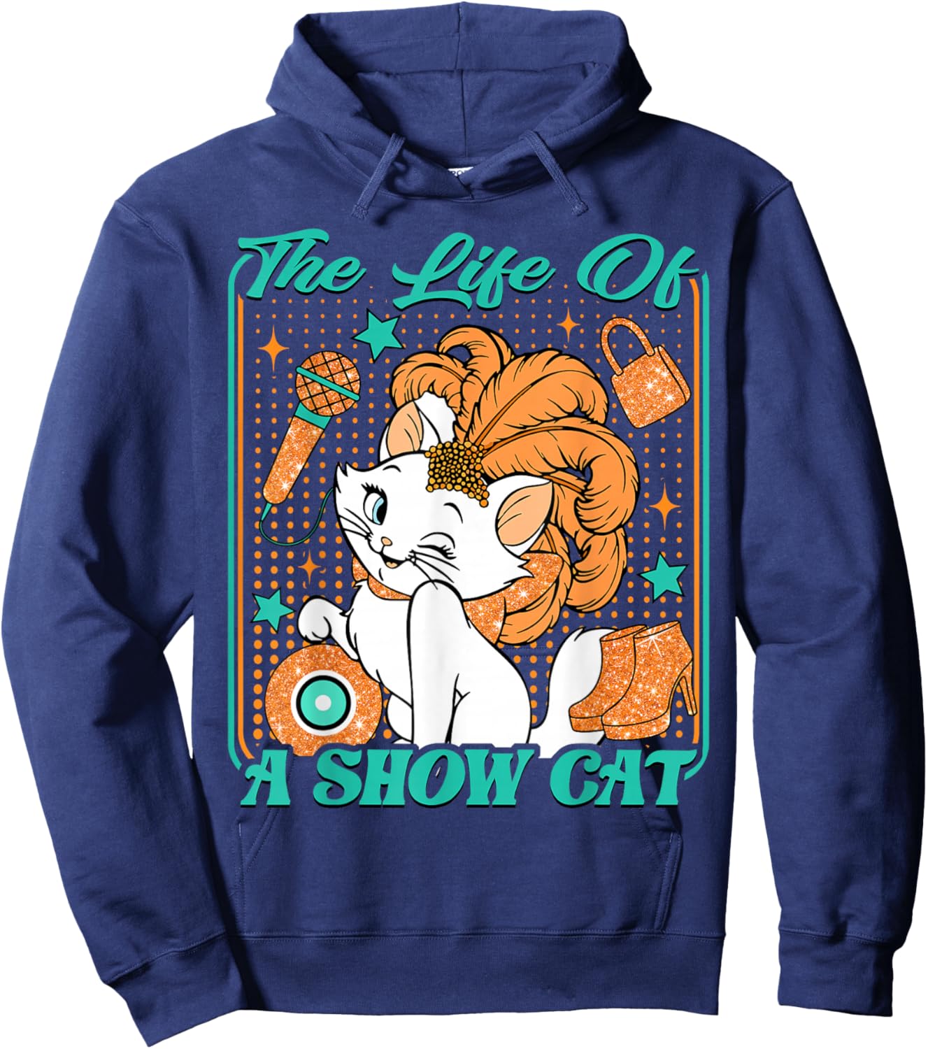 Cute Cat Era Life of Showcat Cat Lover Country Music Concert Hoodie - Hoodie | Navy