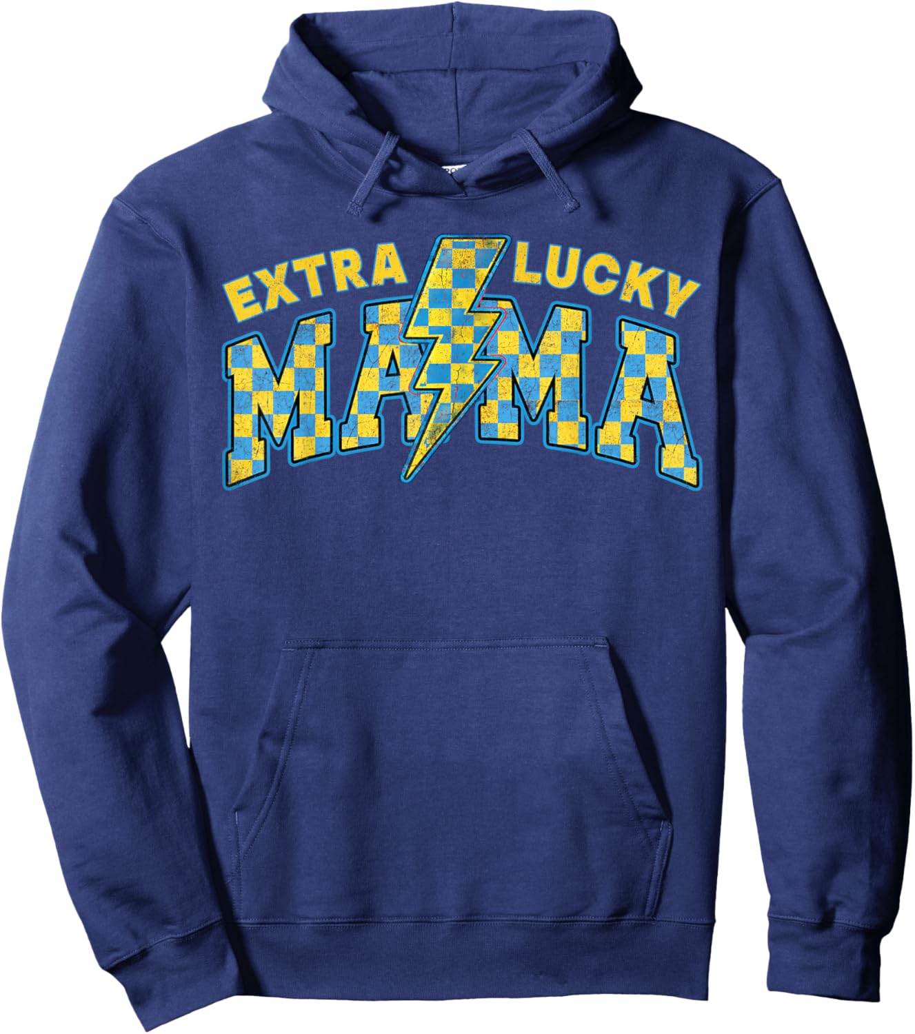 Extra Lucky Mama Down Syndrome Mom Son Daughter March 21 Hoodie - Hoodie | Navy
