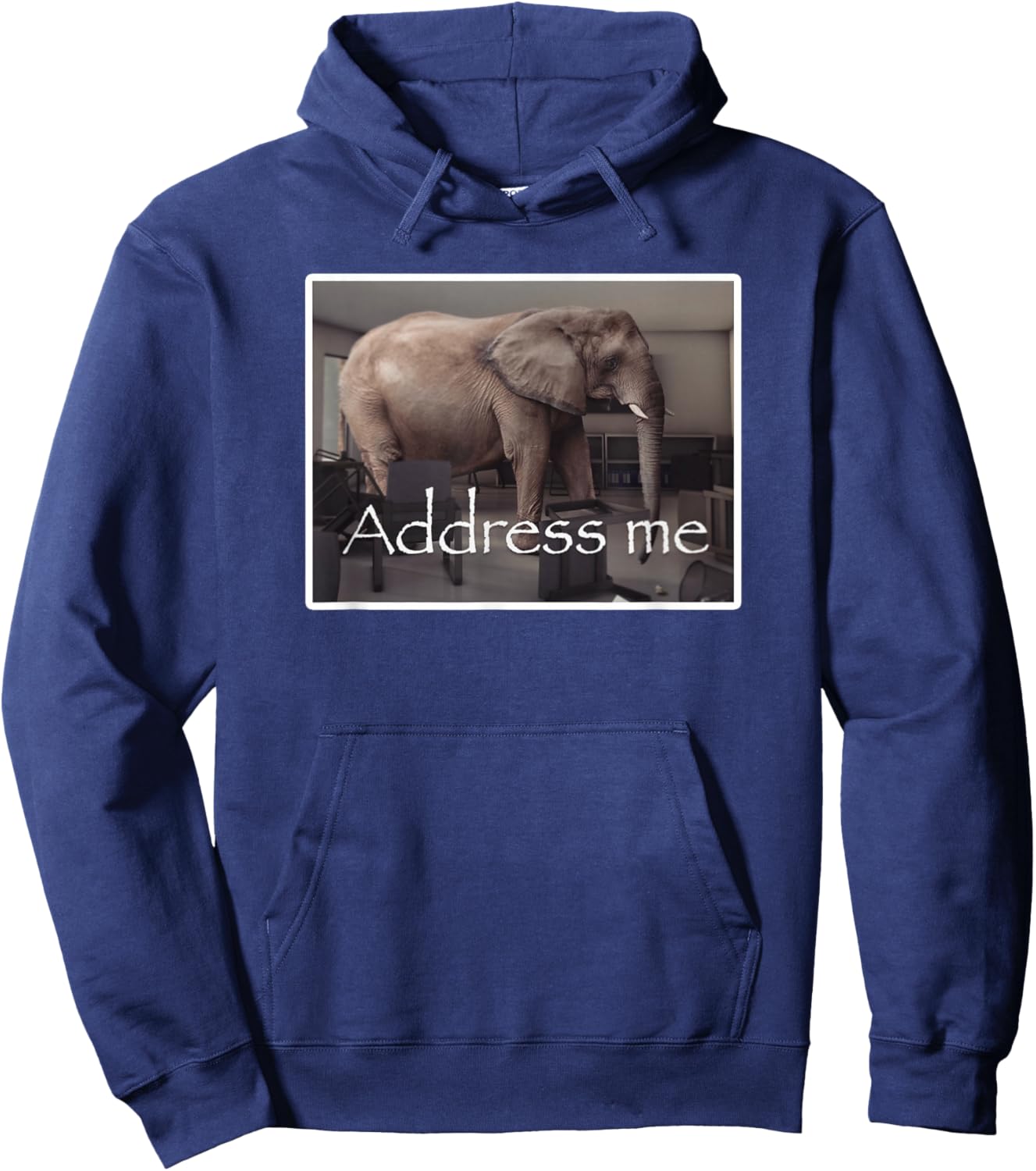 Address Me Elephant Meme Hoodie - Hoodie | Navy