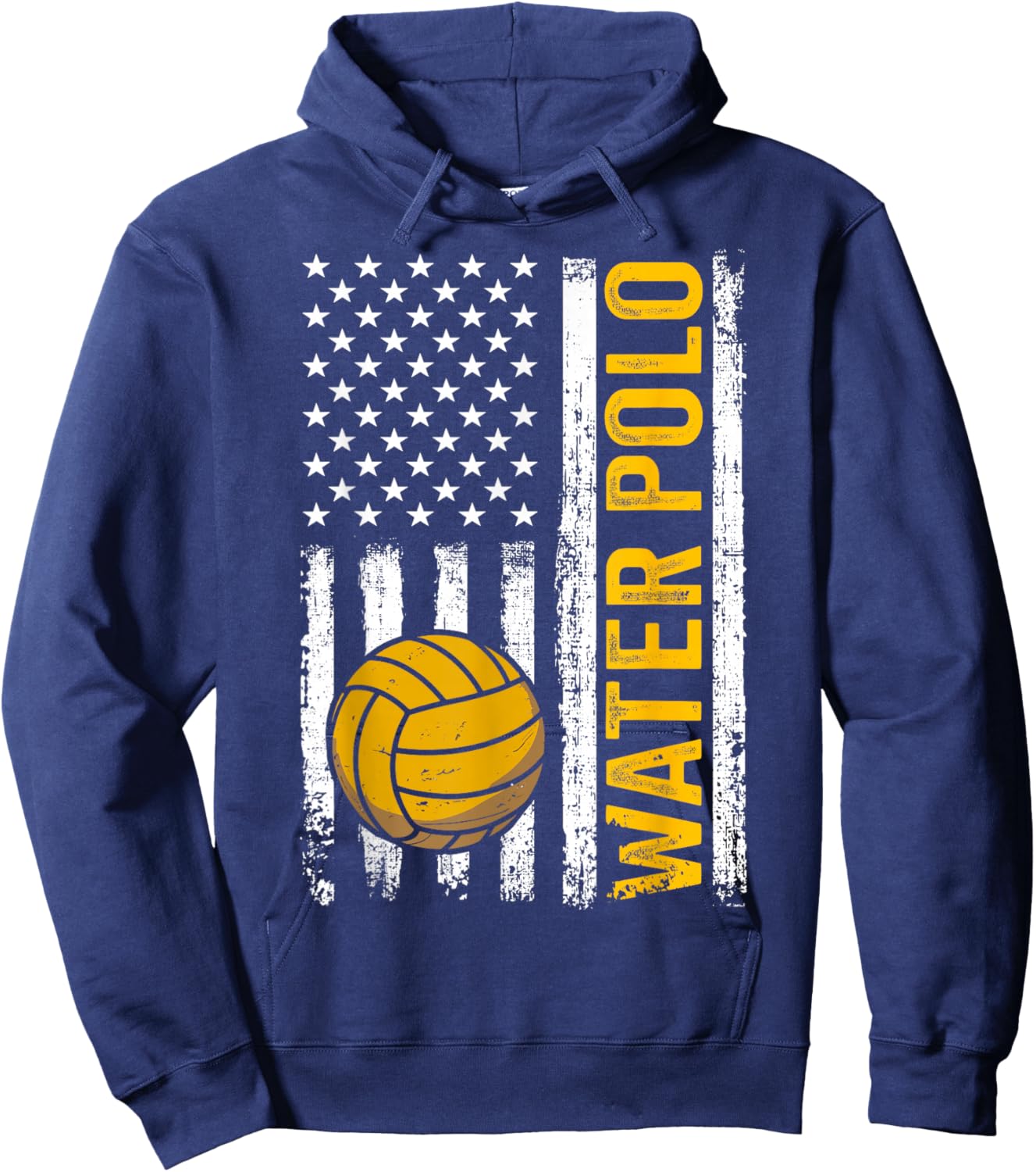 Water Polo American Flag Patriotic Hoodie - Hoodie | Navy