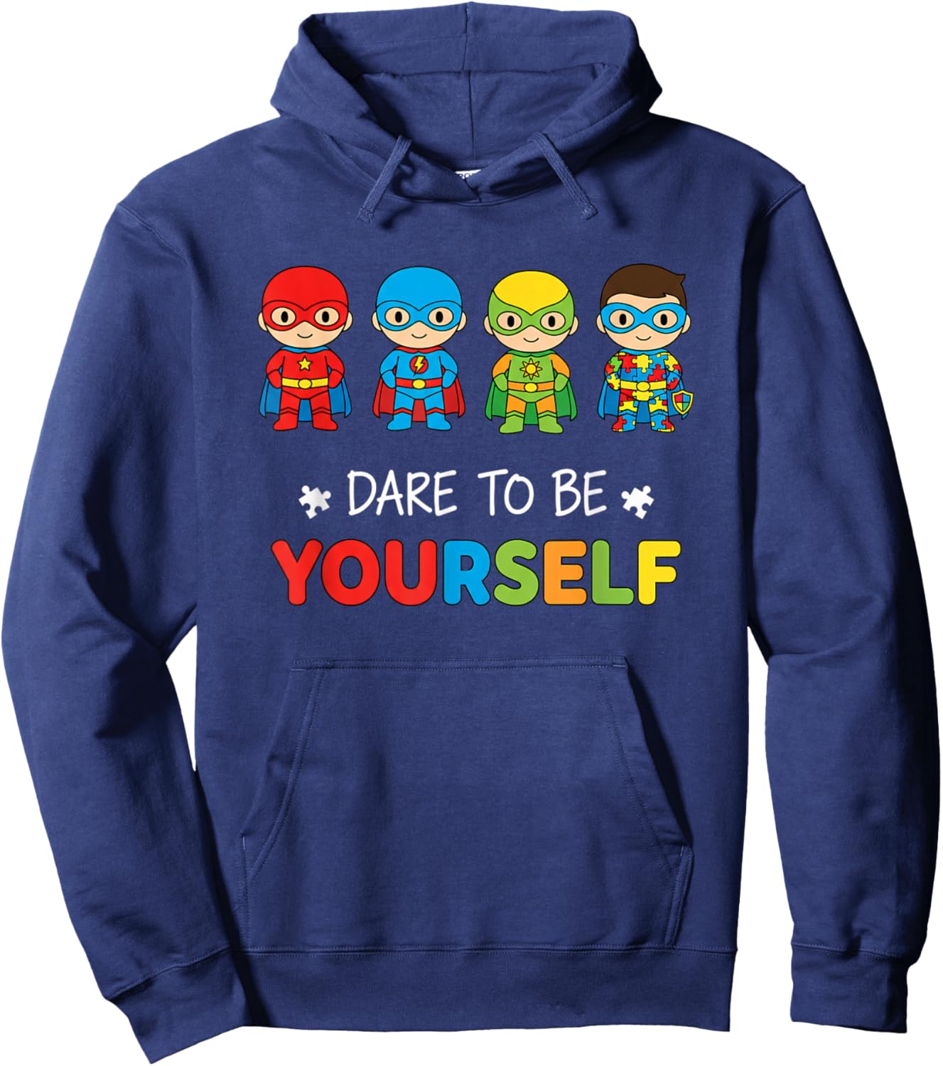 Pride Dare to Be Yourself, Superhero Pride Design Hoodie - Hoodie | Navy