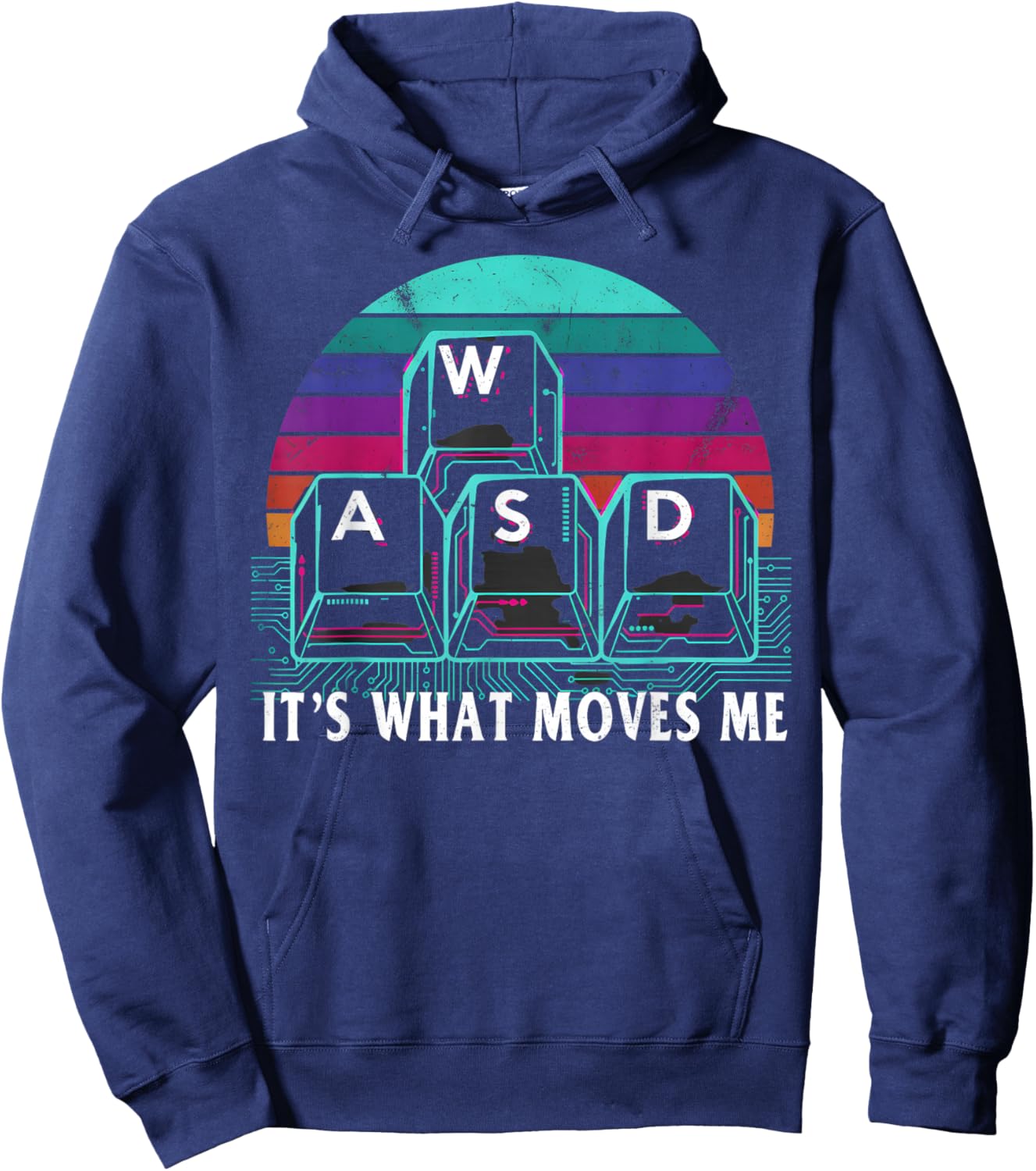 Funny WASD It’s What Moves Me PC Gamer Computer Nerd Hoodie - Hoodie | Navy
