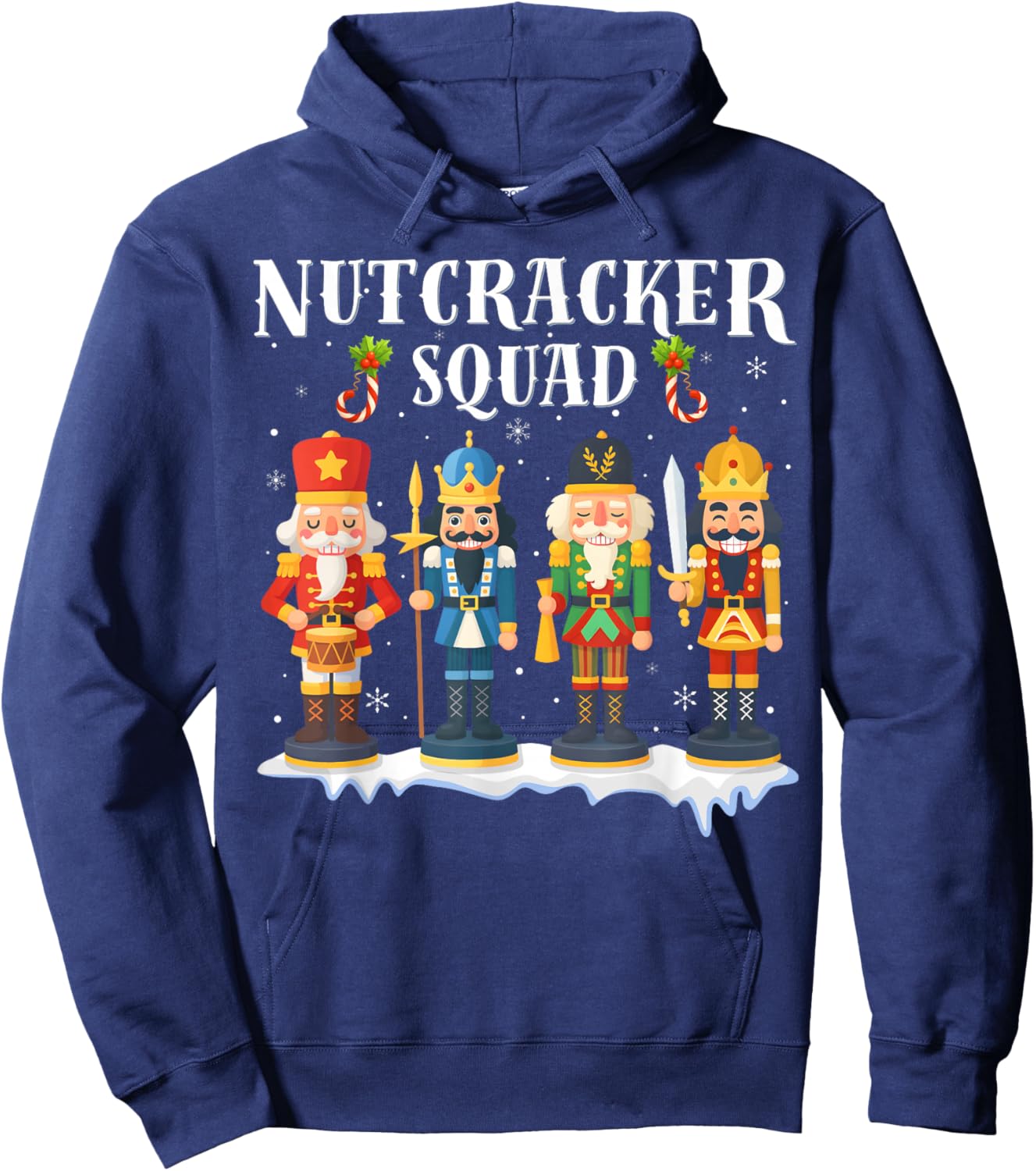Nutcracker Squad Holiday Christmas Boy Girls Women Men Kids Hoodie - Hoodie | Navy