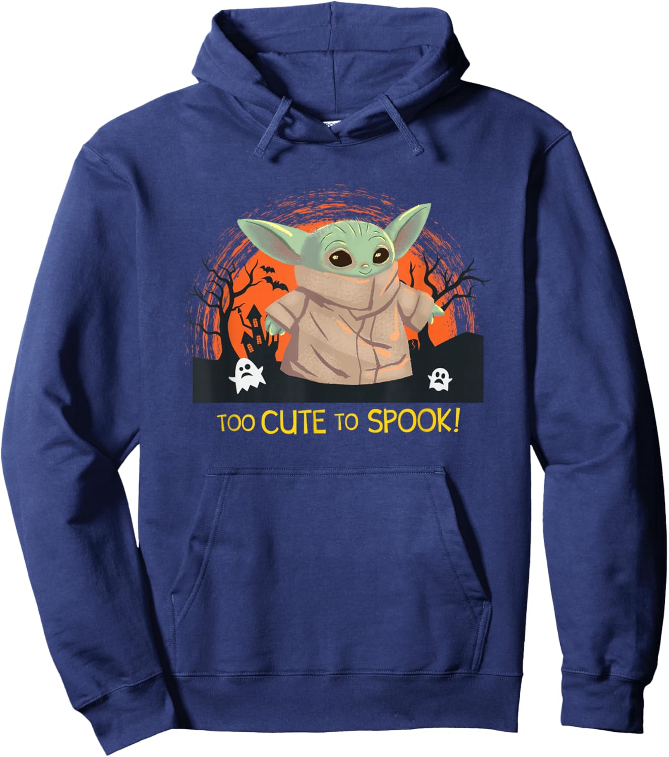 Star Wars The Mandalorian Grogu Too Cute To Spook Halloween Hoodie - Hoodie | Navy