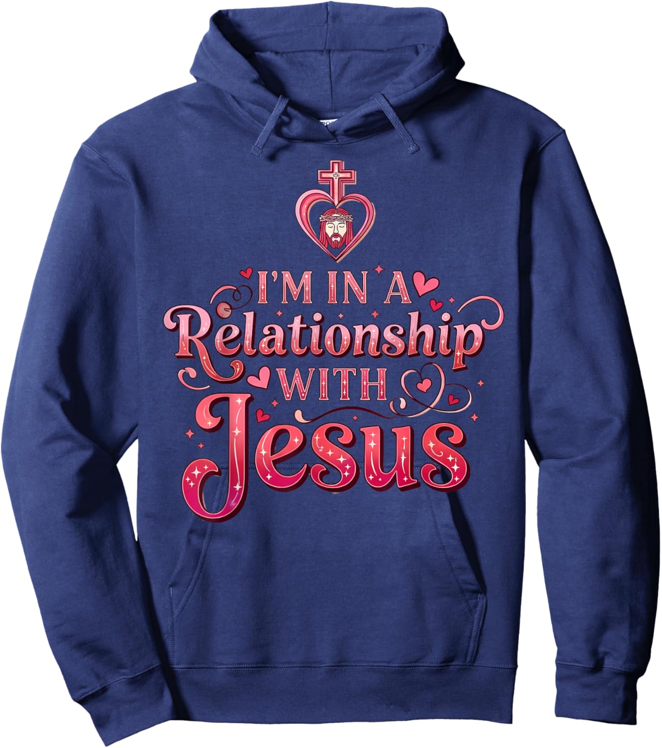 Christian Valentine in A Relationship with Jesus Hoodie - Hoodie | Navy
