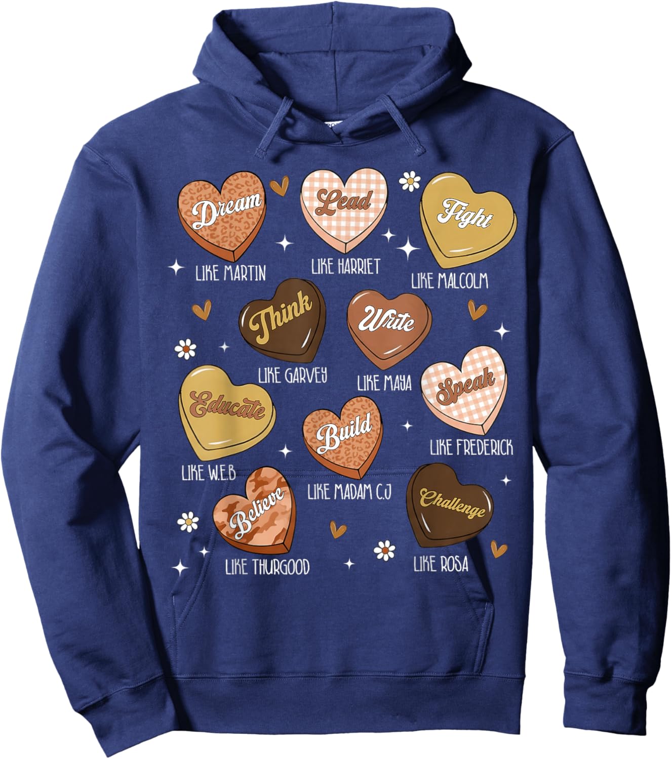 Black History Month American African Leaders Men Women Kid Hoodie - Hoodie | Navy