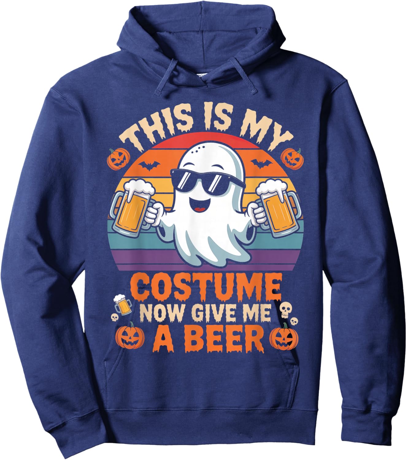 This is My Halloween Costume Now Give Me A Beer Hoodie - Hoodie | Navy