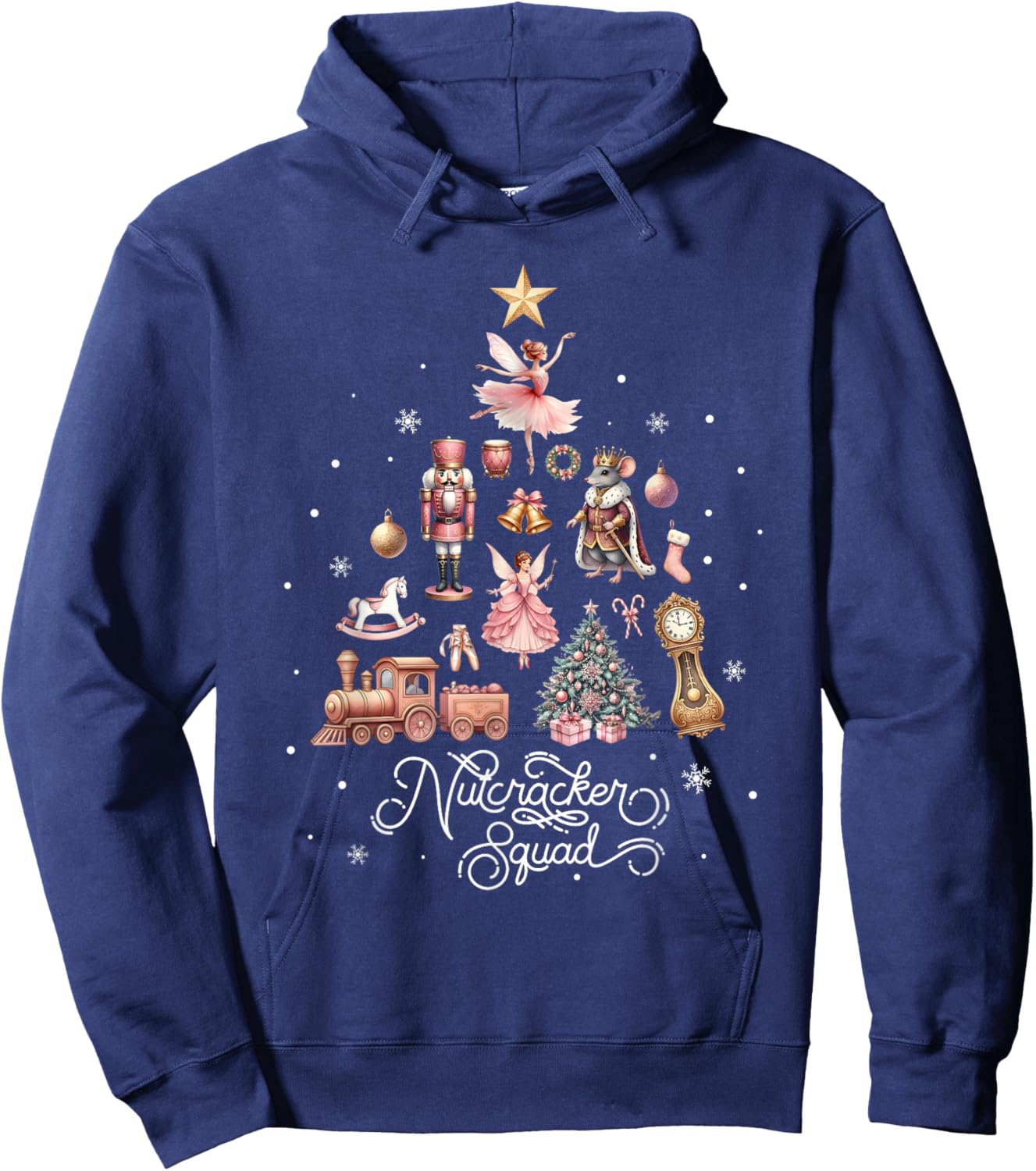 Christmas Nutcracker Squad Ballet Dance Women Kids Girls Hoodie - Hoodie | Navy