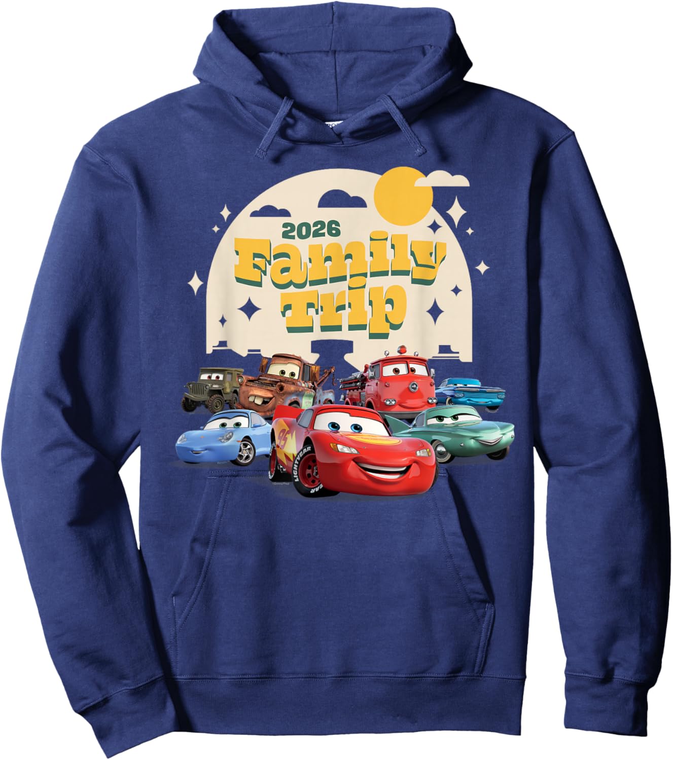 Disney and Pixar's Cars 2026 Family Trip Matching Vacation Hoodie - Hoodie | Navy