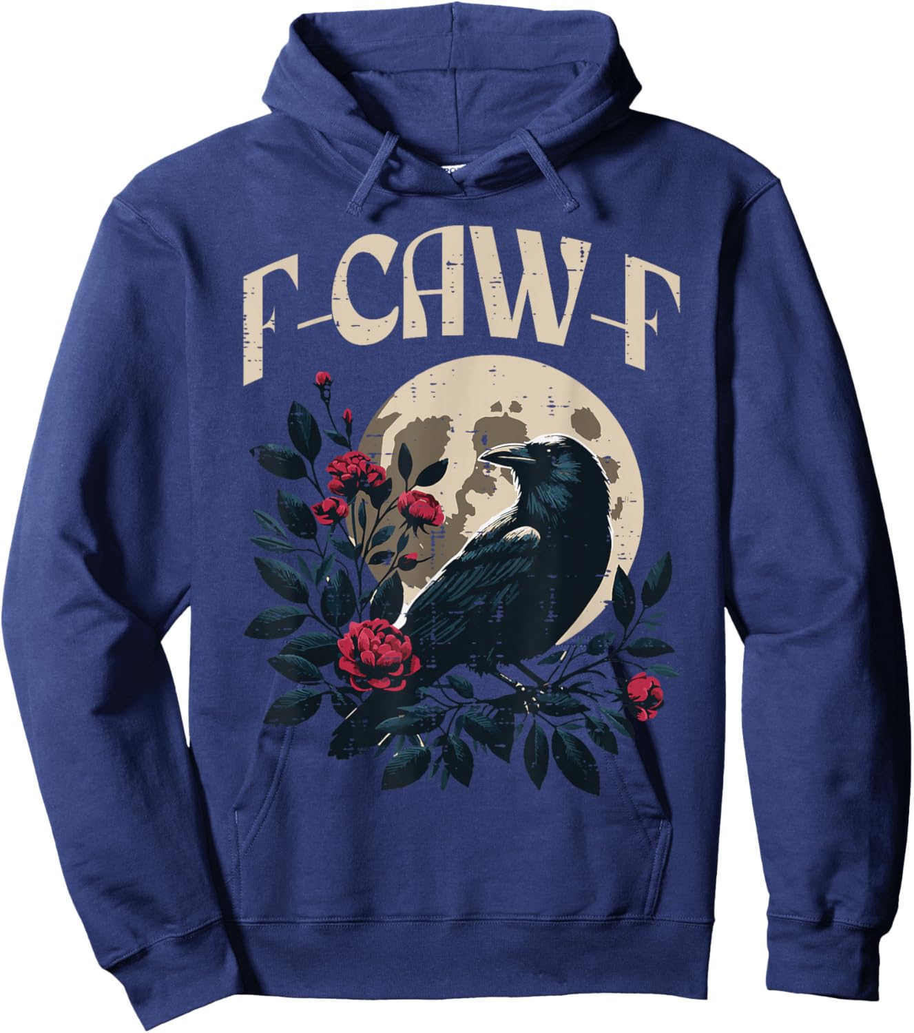 Funny Crow Meme Caw Women Kids Boys Men Girls Youth Teen Hoodie - Hoodie | Navy