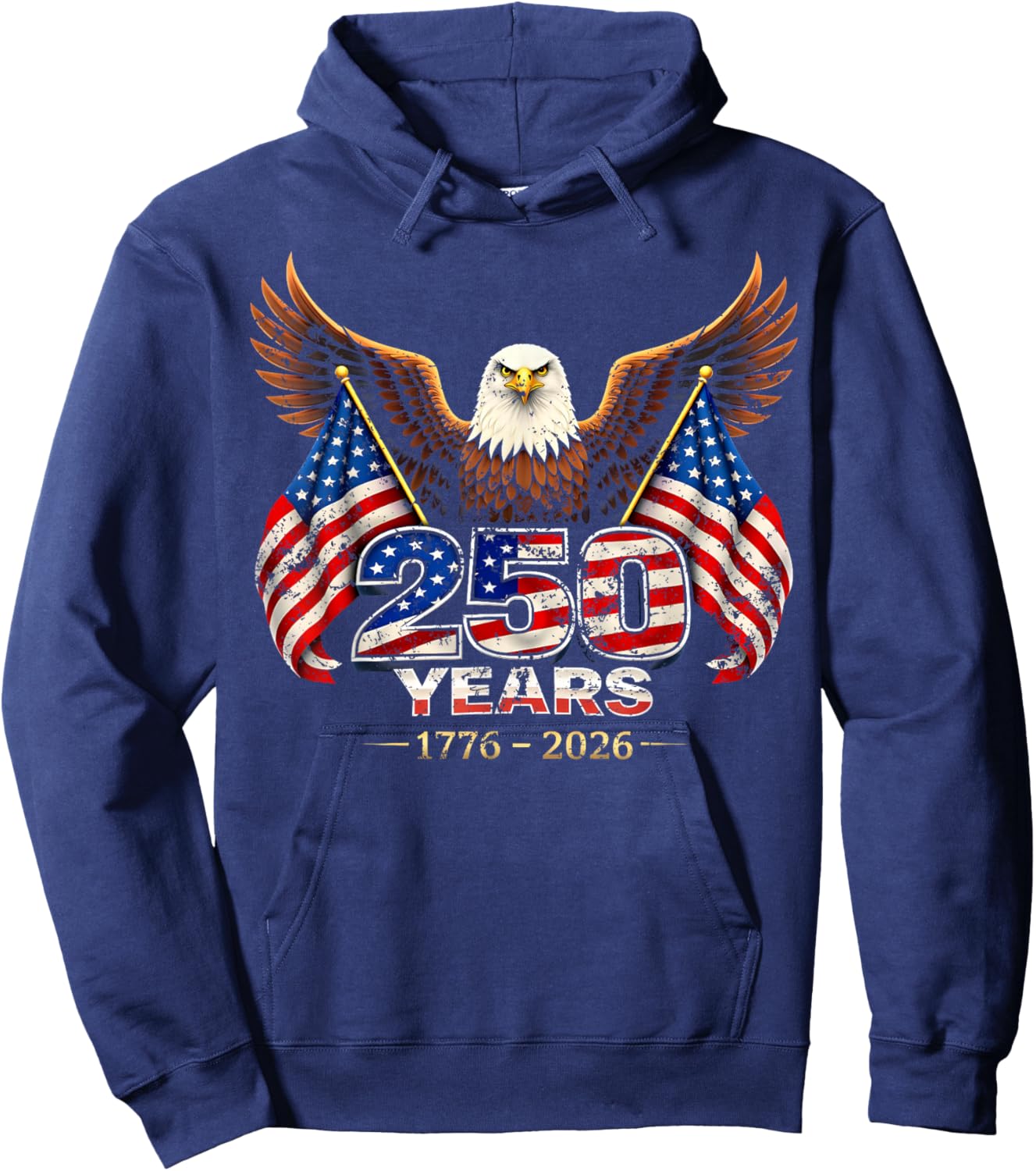 USA 250 Years 250th Anniversary Flag US Gift Women Hoodie - Hoodie | Navy