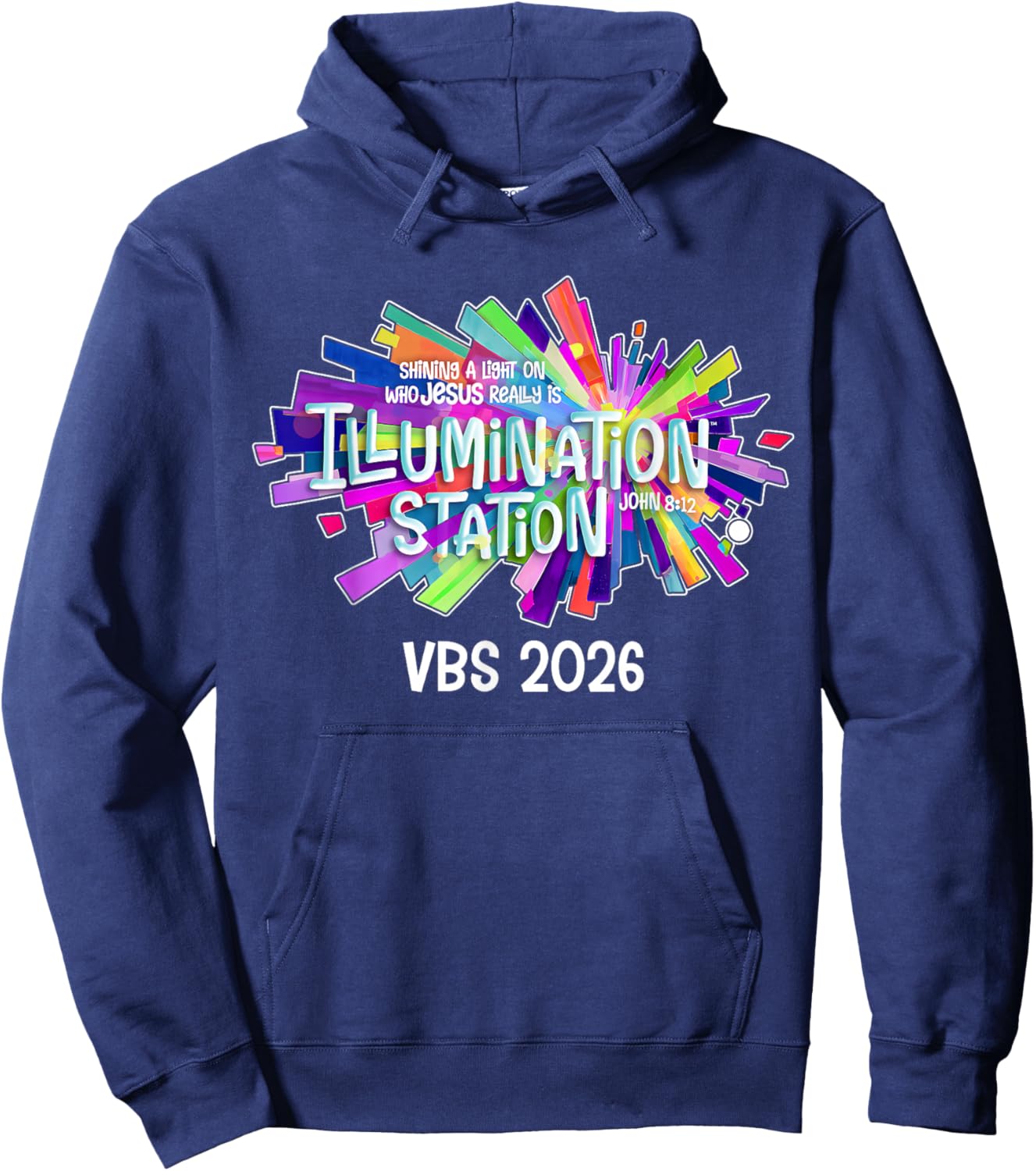 Illumination Station Shining A Light On Who Jesus Really is Hoodie - Hoodie | Navy