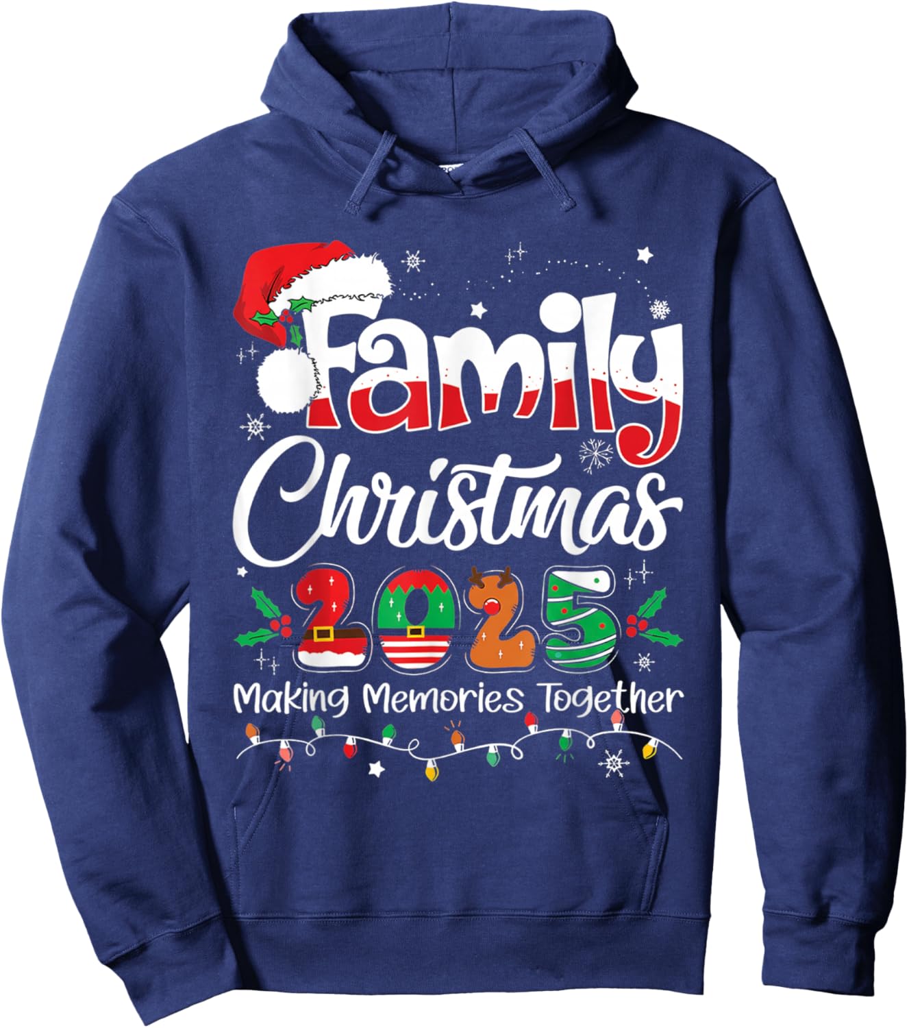 Family Christmas 2025 Matching Family Christmas Xmas Hoodie - Hoodie | Navy
