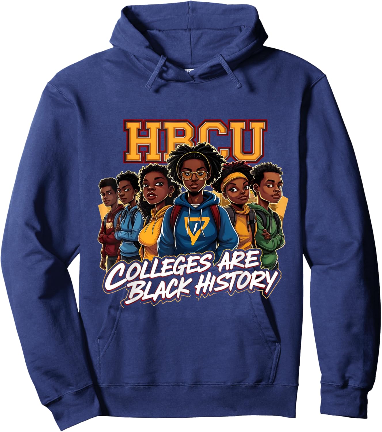 HBCU Colleges Black History African American Students Hoodie - Hoodie | Navy