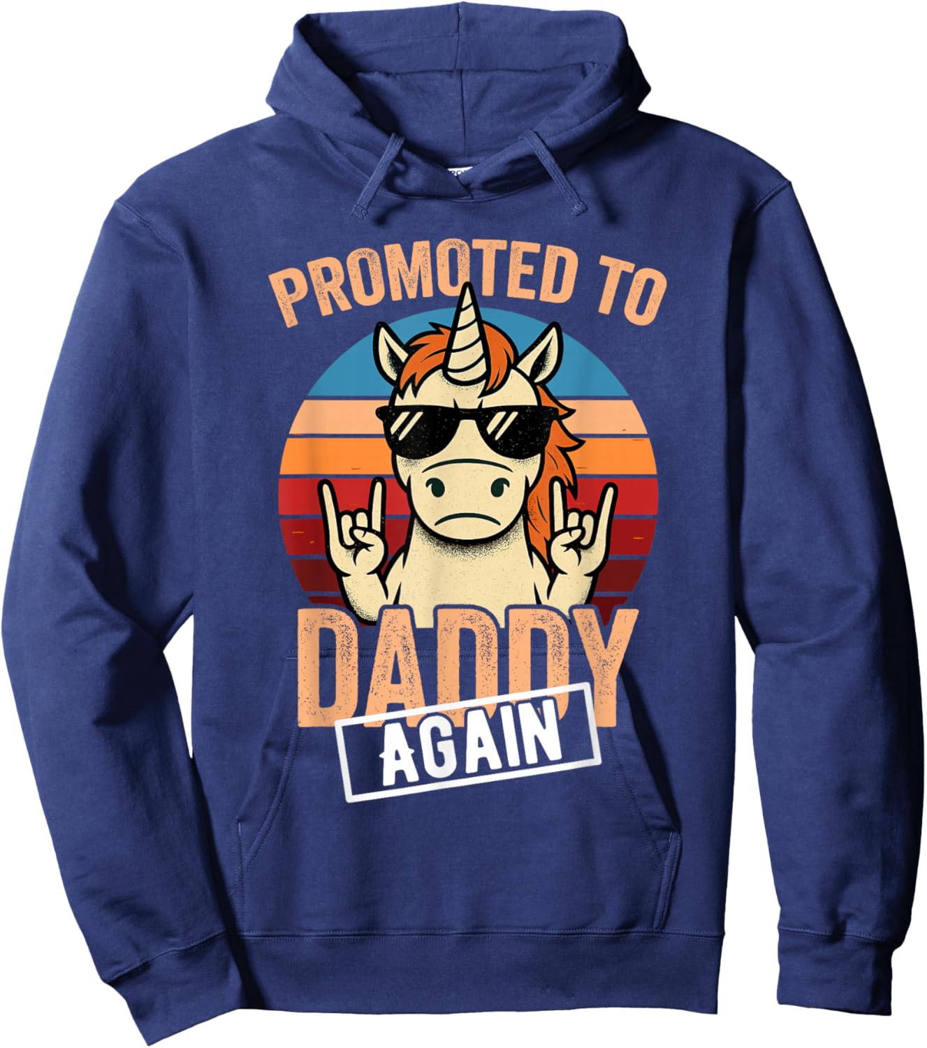 Promoted to Daddy Again 2026 2027 Hoodie - Hoodie | Navy