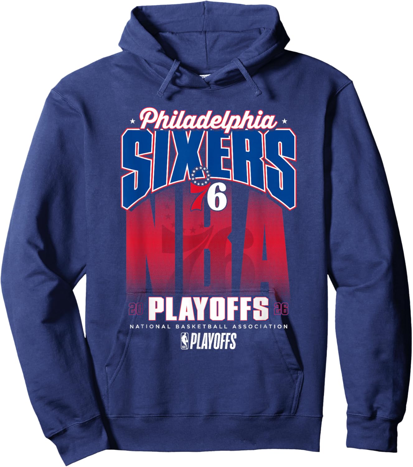 NBA Official 2026 Playoffs Philadelphia 76ers Fade Hoodie - Hoodie | Navy