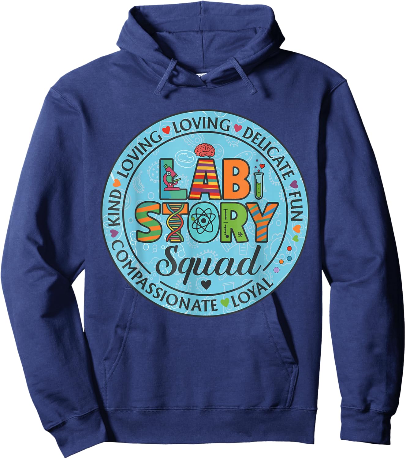 Funny Lab Week 2026 Medical Tech Lab Story Squad Laboratory Hoodie - Hoodie | Navy