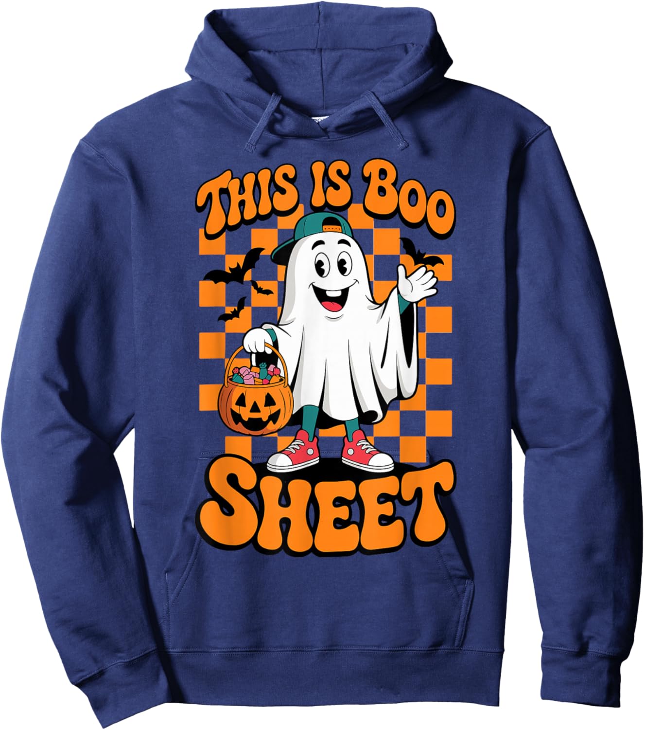 This is Boo Sheet Funny Halloween Ghost Baseball Cap Toddler Hoodie - Hoodie | Navy