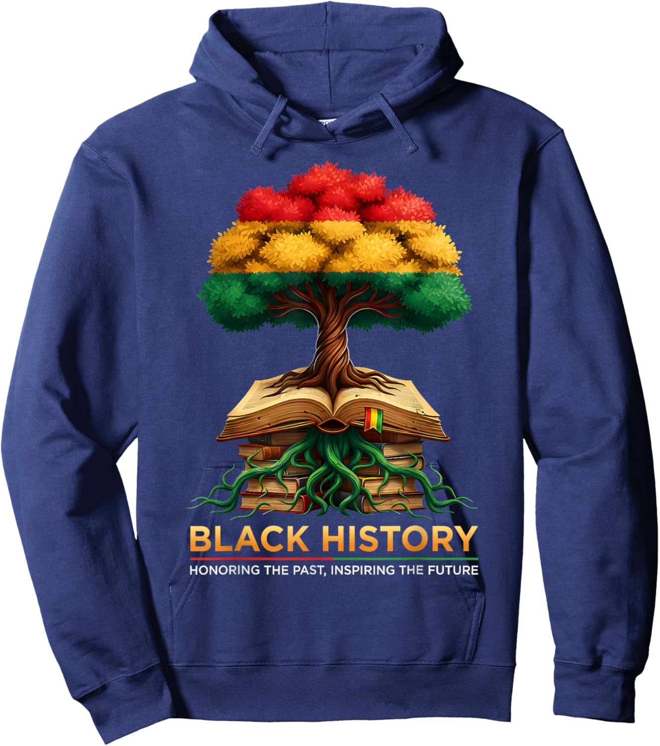 Honoring Past Inspiring Future Men Women Black History Month Hoodie - Hoodie | Navy