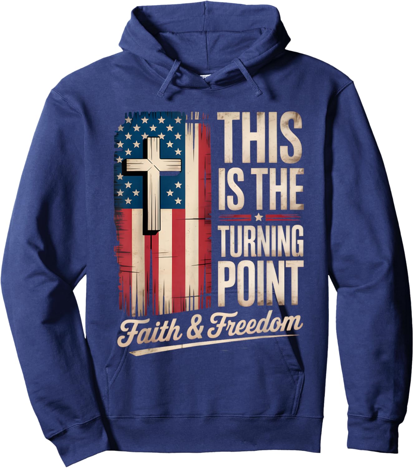 This is The Turning Point Patriotic Faith USA Hoodie - Hoodie | Navy