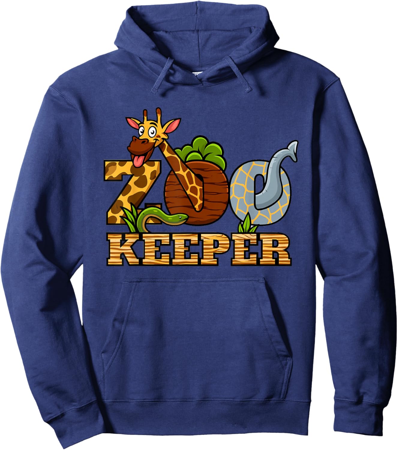Zoo Keeper Funny Jungle Safari Animal Lover Men Women Kids Hoodie - Hoodie | Navy