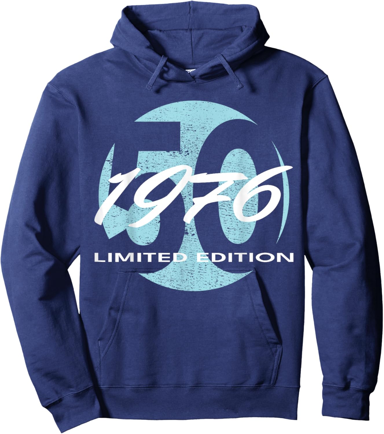 50th Birthday Man Woman 50 Years 1976 Funny Gift Hoodie - Hoodie | Navy