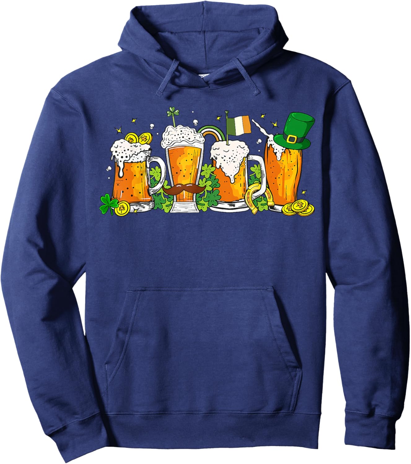 St Patricks Day Beer Drinking Women Saint Pattys Hoodie - Hoodie | Navy