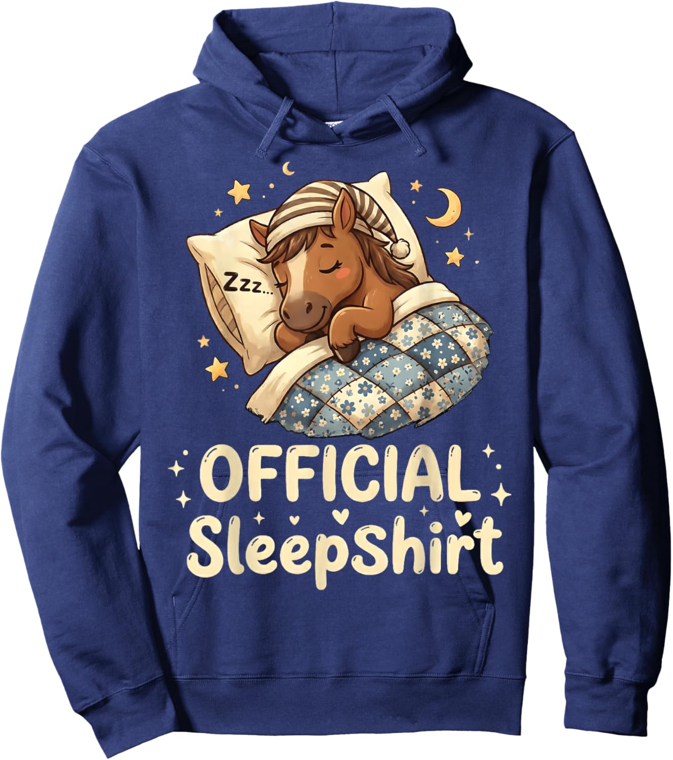Sleeping Horse Official Sleepshirt Sleepwear Pajama Bedtime Hoodie - Hoodie | Navy