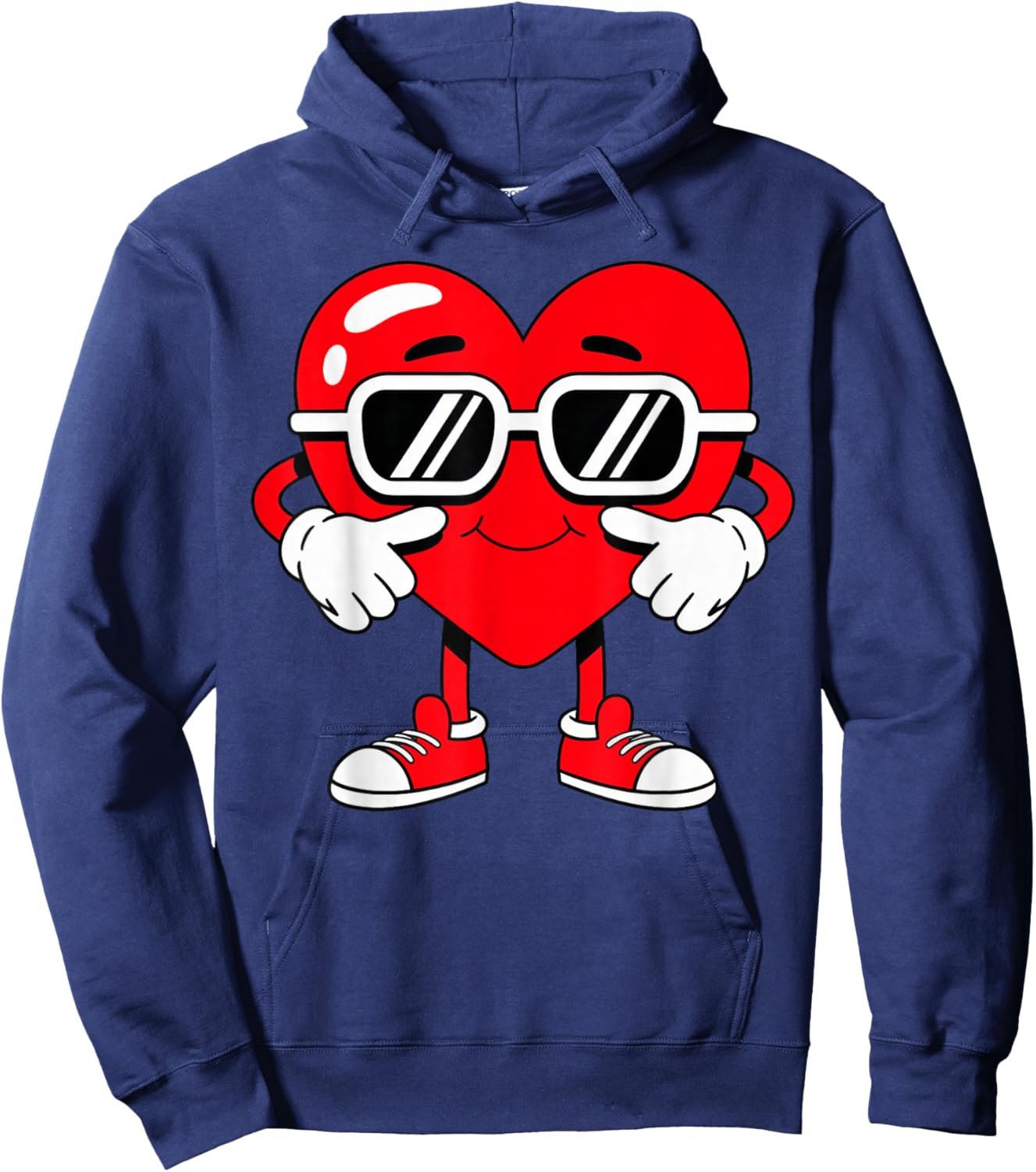 Valentines Love Heart Peace Hoodie - Hoodie | Navy