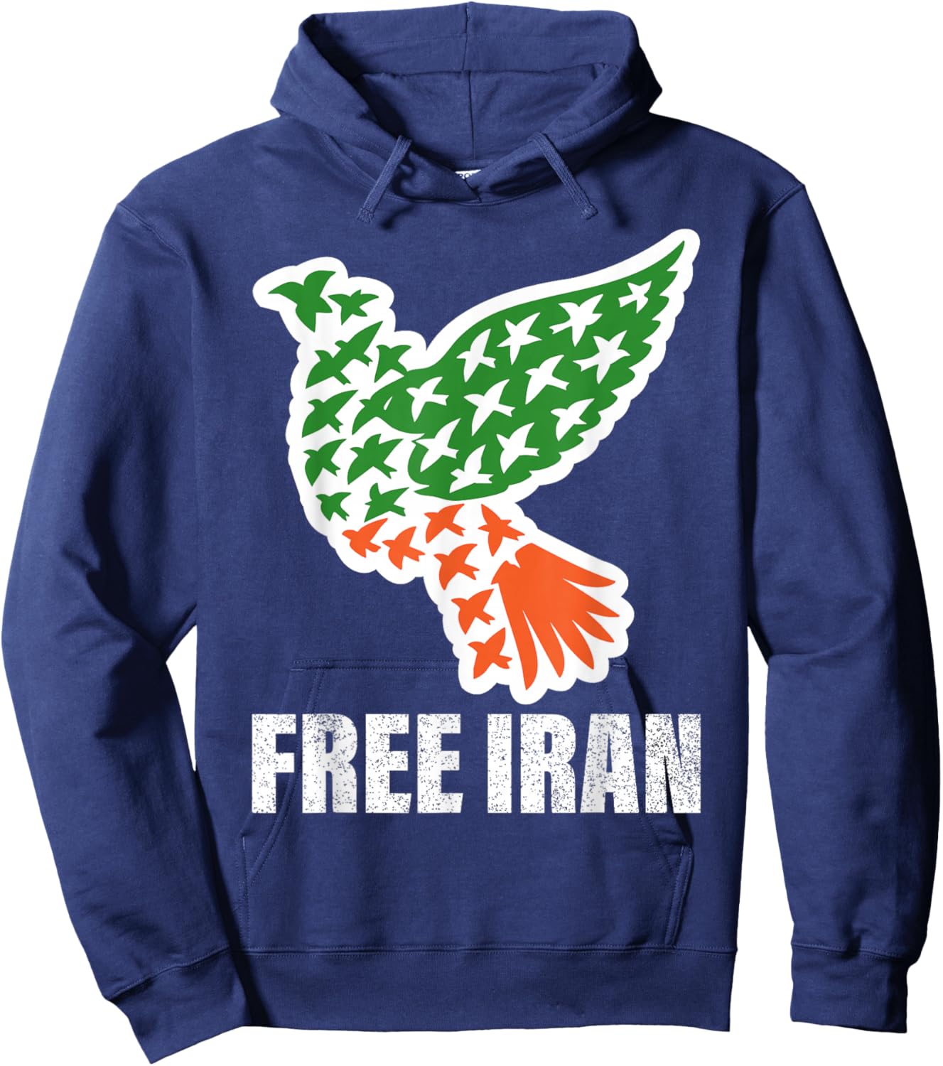 Free Iran One Iran for All Persian Pride Iranian Freedom Hoodie - Hoodie | Navy