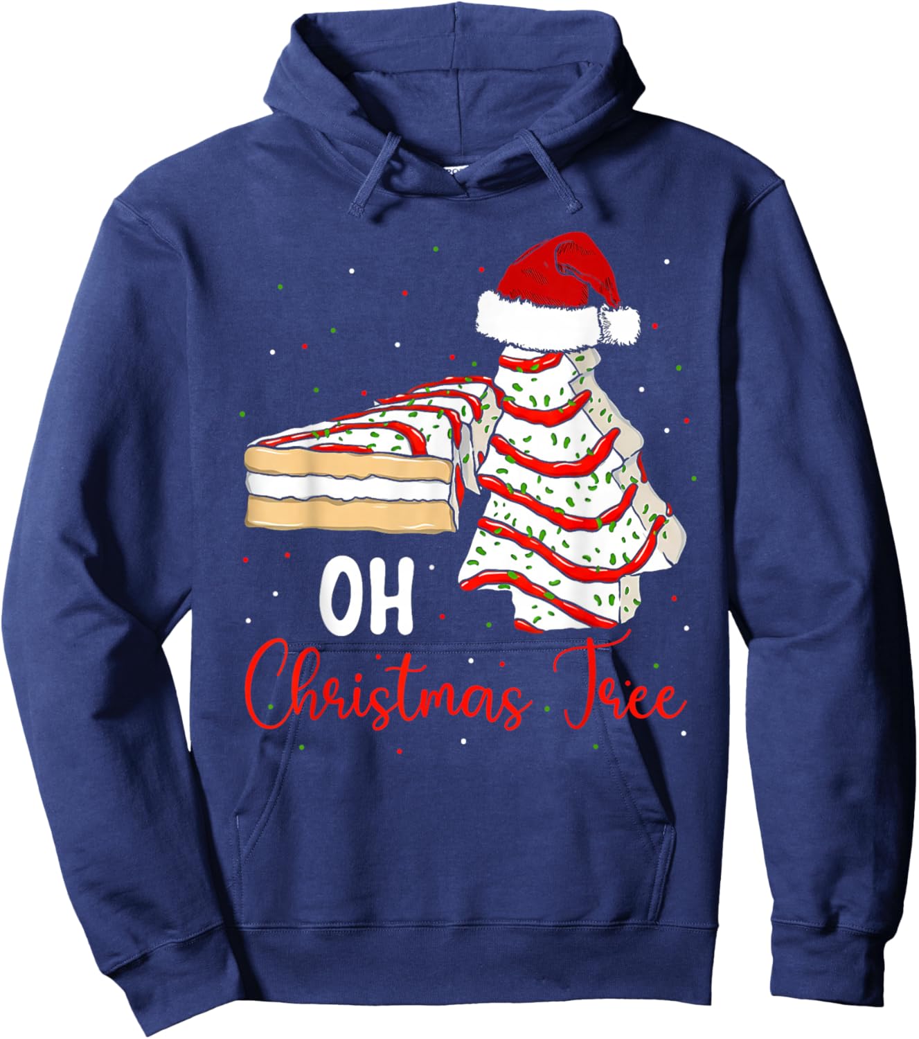 Groovy Oh Christmas Tree Cakes Debbie Beckey Jen Cake Lovers Hoodie - Hoodie | Navy
