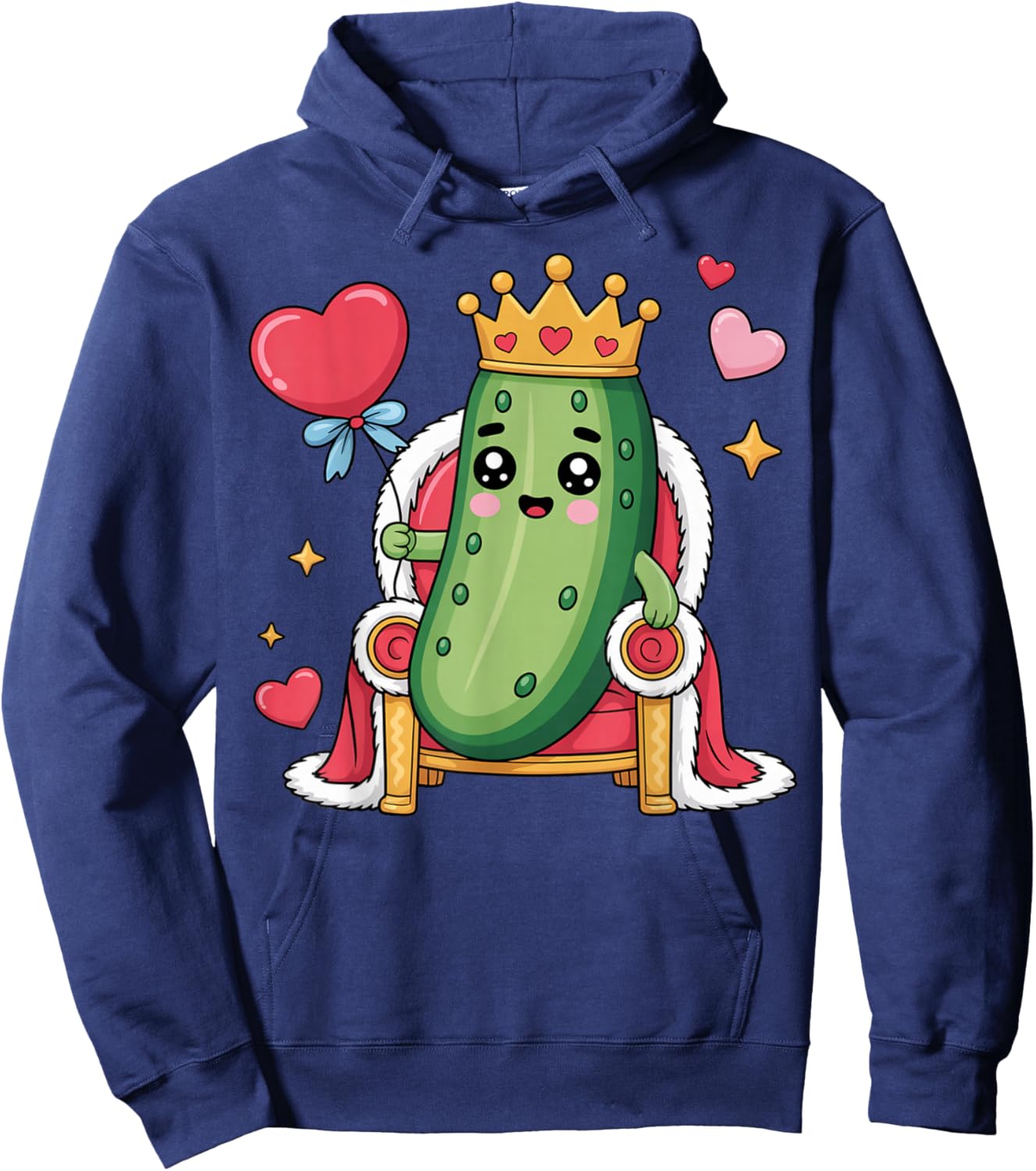 Pickle King or Queen Birthday Party Retirement Pickles Hoodie - Hoodie | Navy