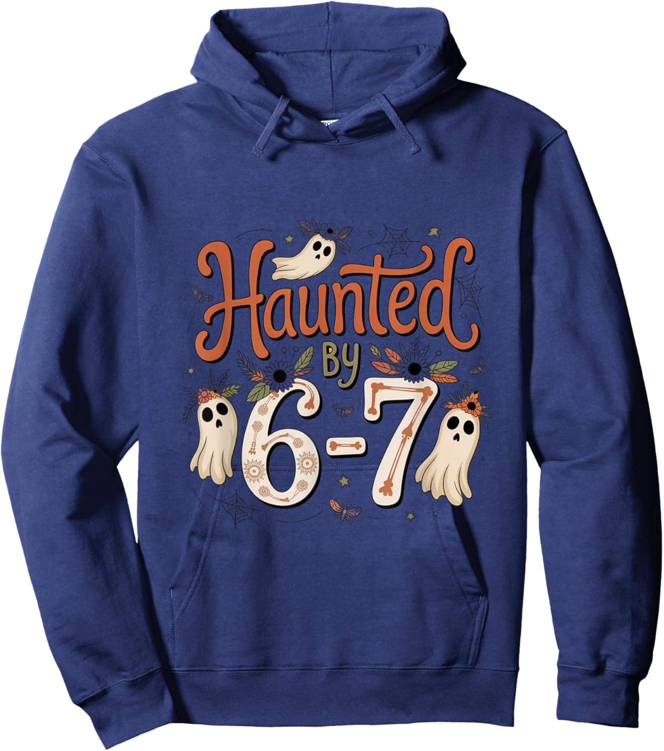 Haunted by 6-7 Funny Halloween 6-7 Costume Six Seven Hoodie - Hoodie | Navy