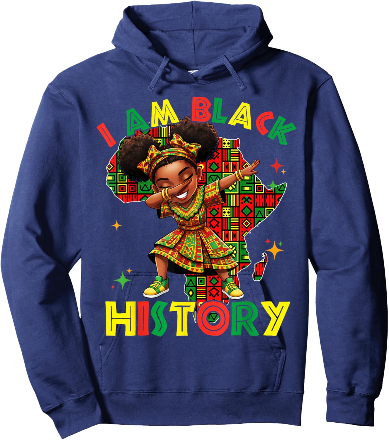 I'm Black History Month Shirt Girls Kids African American Hoodie - Hoodie | Navy