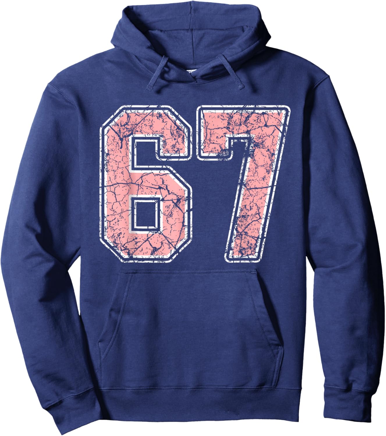 Number 67 Numbered Uniform Sports Jersey Team 67th Birthday Hoodie - Hoodie | Navy