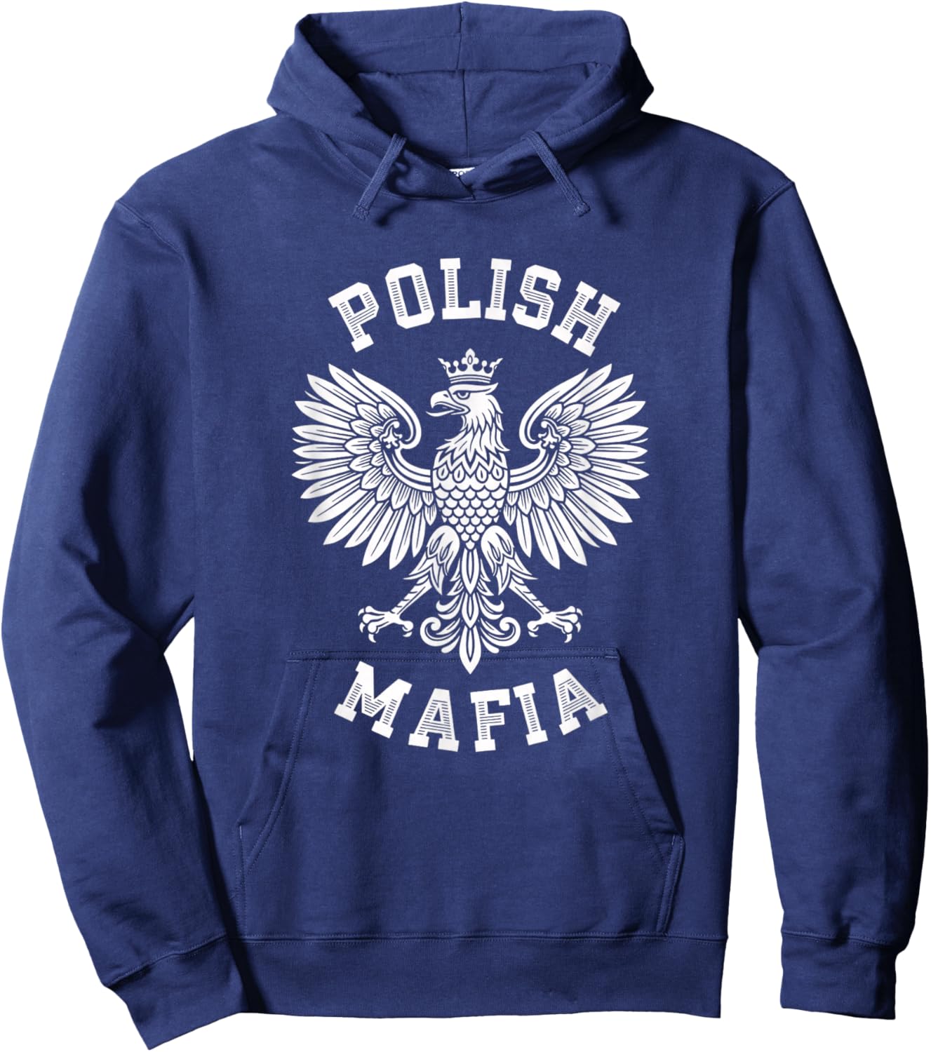 Polish Eagle Pride Polish Mafia Crest Hoodie - Hoodie | Navy