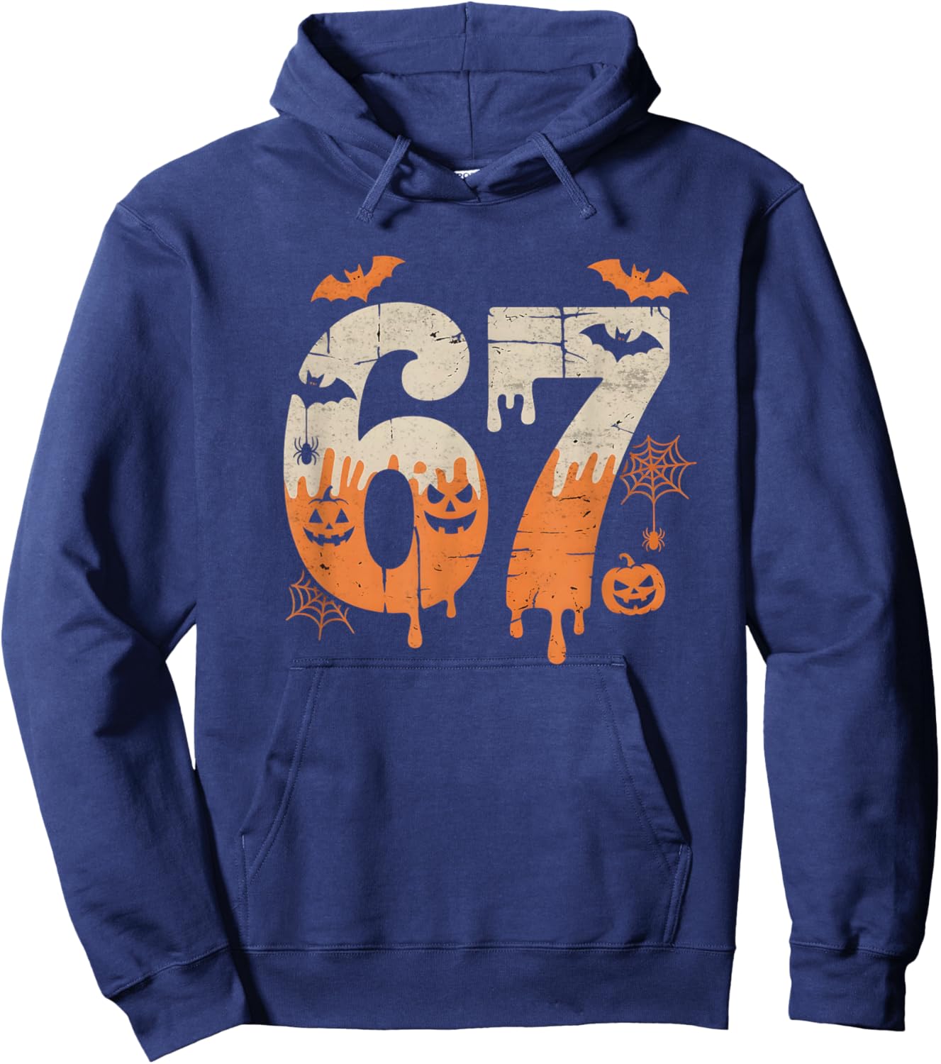 67 Six Seven Meme Halloween Hoodie - Hoodie | Navy