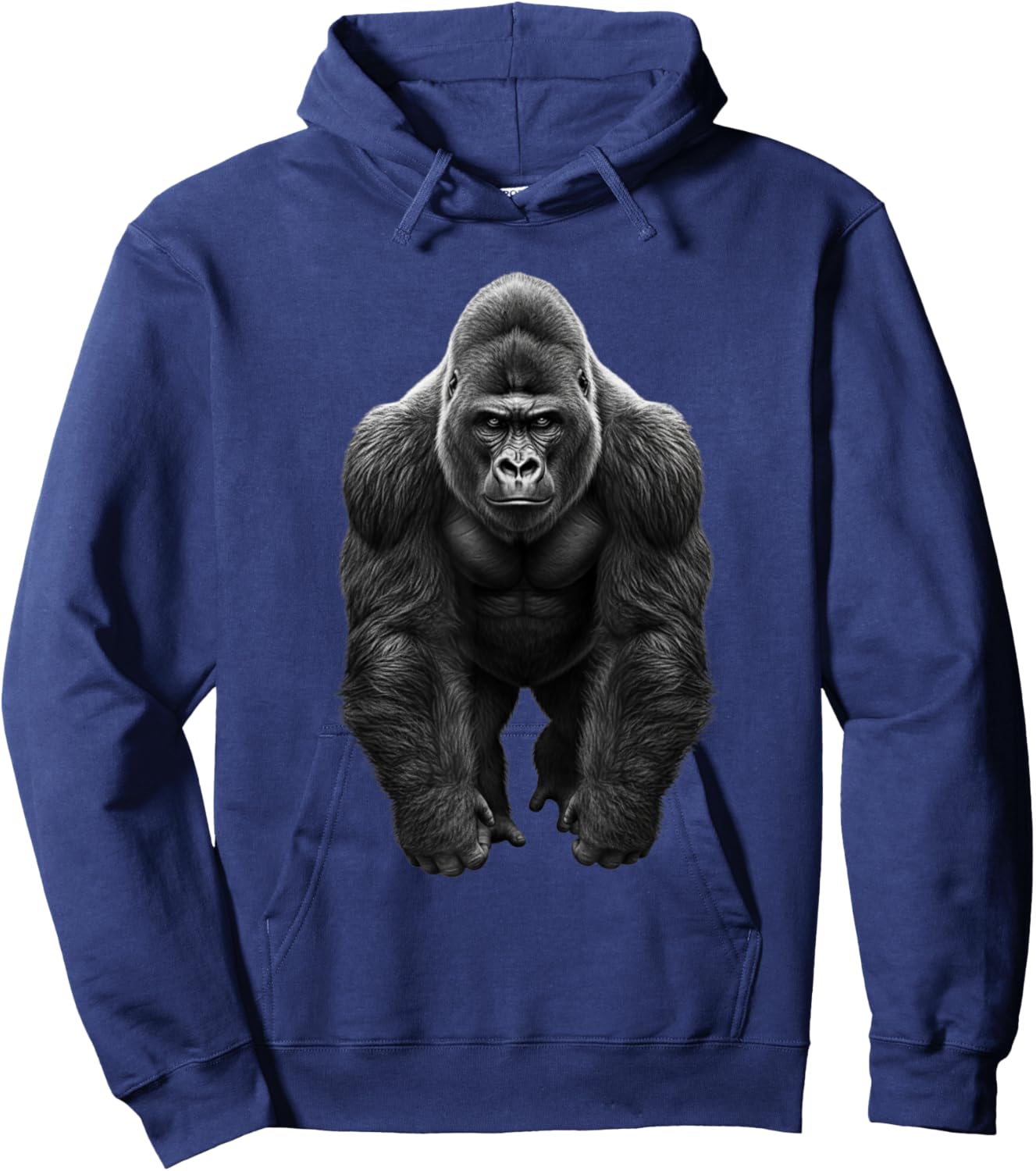 Funny Gorilla Jungle Wildlife Nature Power Animal Art Hoodie - Hoodie | Navy