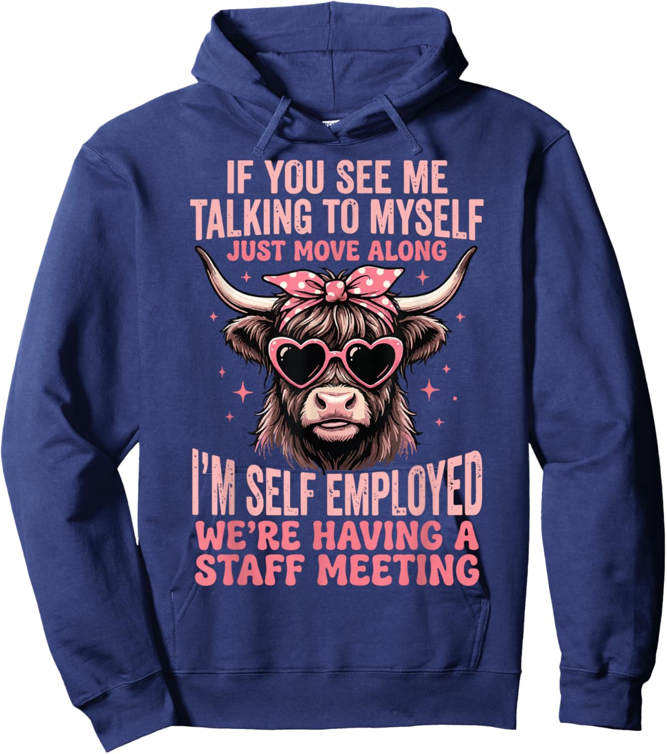 If You See Me Talking to Myself Just Move Along Hoodie - Hoodie | Navy
