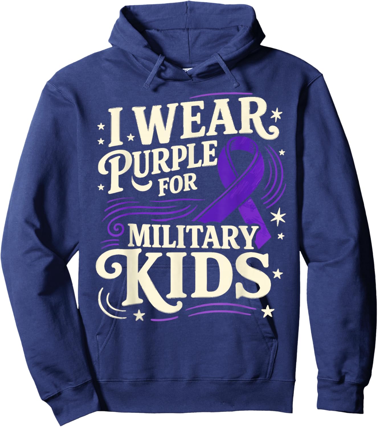 Purple Up Military Kids Month of Military Child Hoodie - Hoodie | Navy